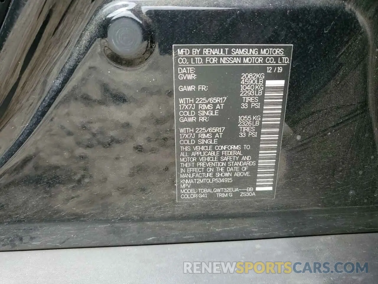 14 Photograph of a damaged car KNMAT2MT0LP534915 NISSAN ROGUE 2020