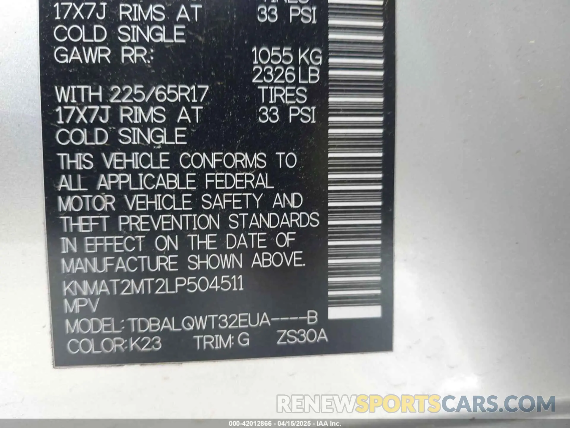9 Photograph of a damaged car KNMAT2MT2LP504511 NISSAN ROGUE 2020