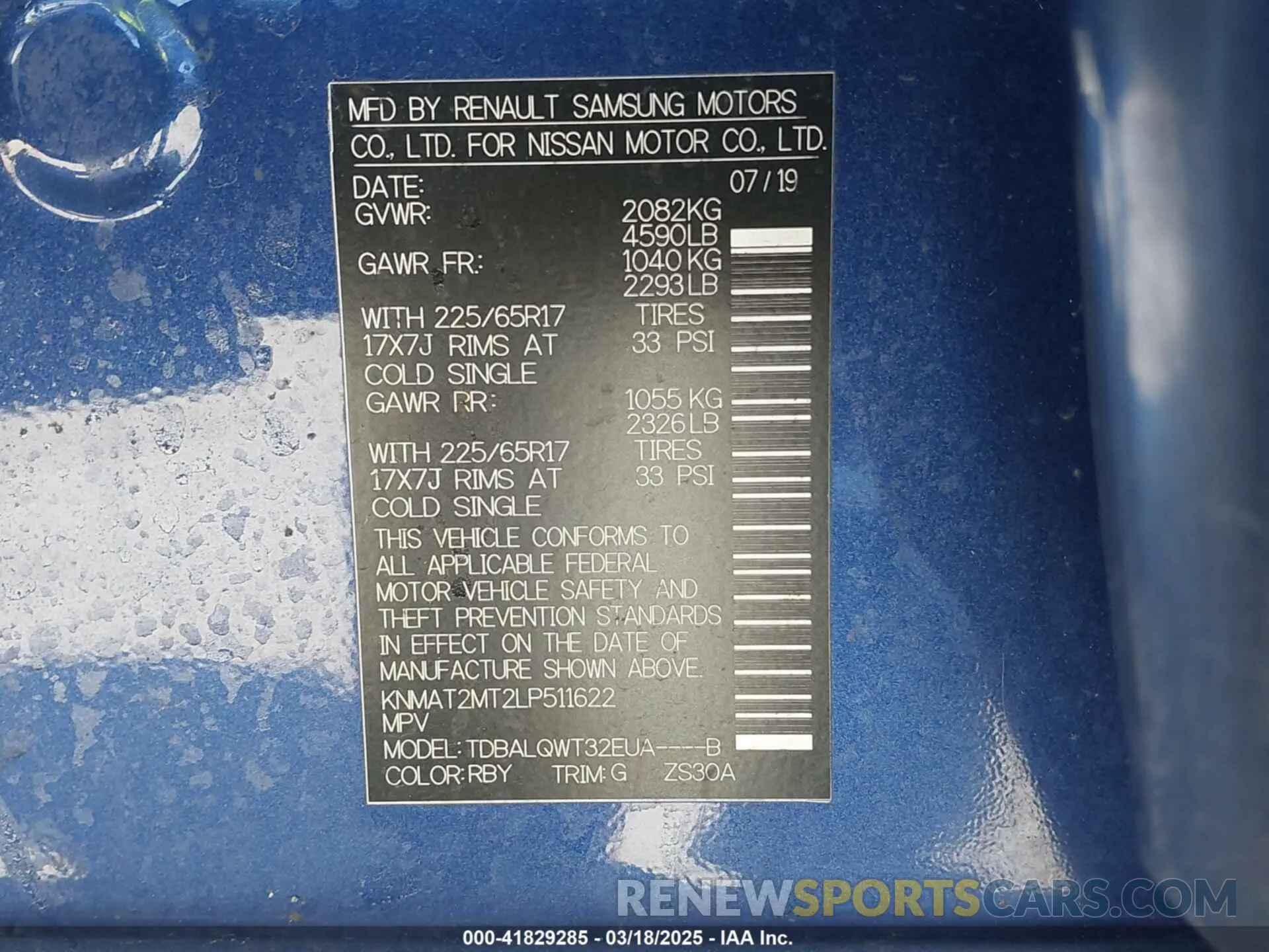 9 Photograph of a damaged car KNMAT2MT2LP511622 NISSAN ROGUE 2020