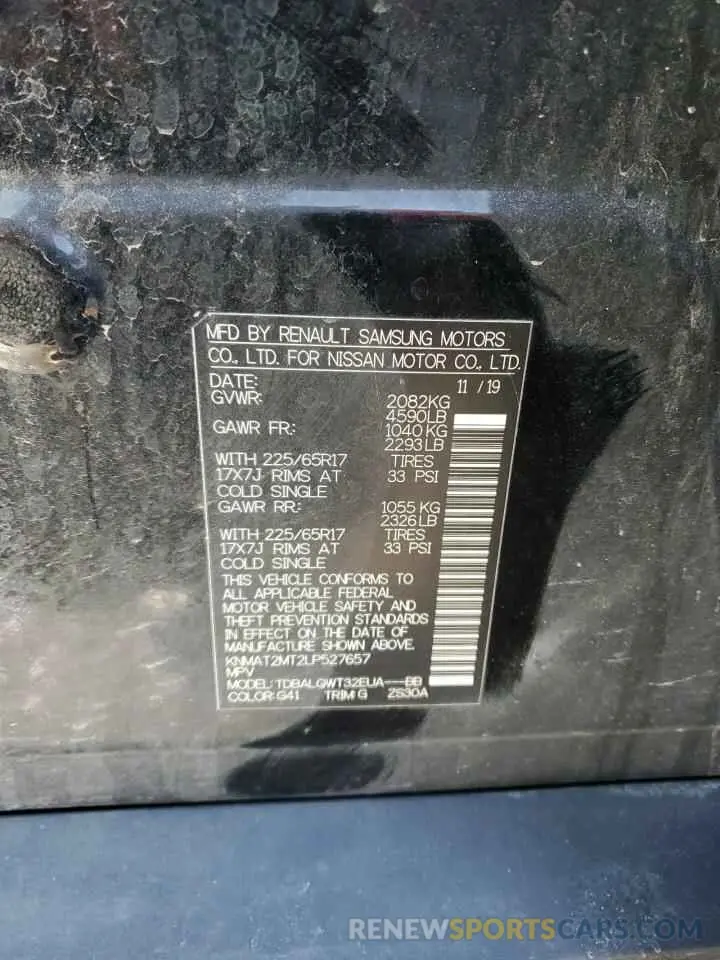 12 Photograph of a damaged car KNMAT2MT2LP527657 NISSAN ROGUE 2020
