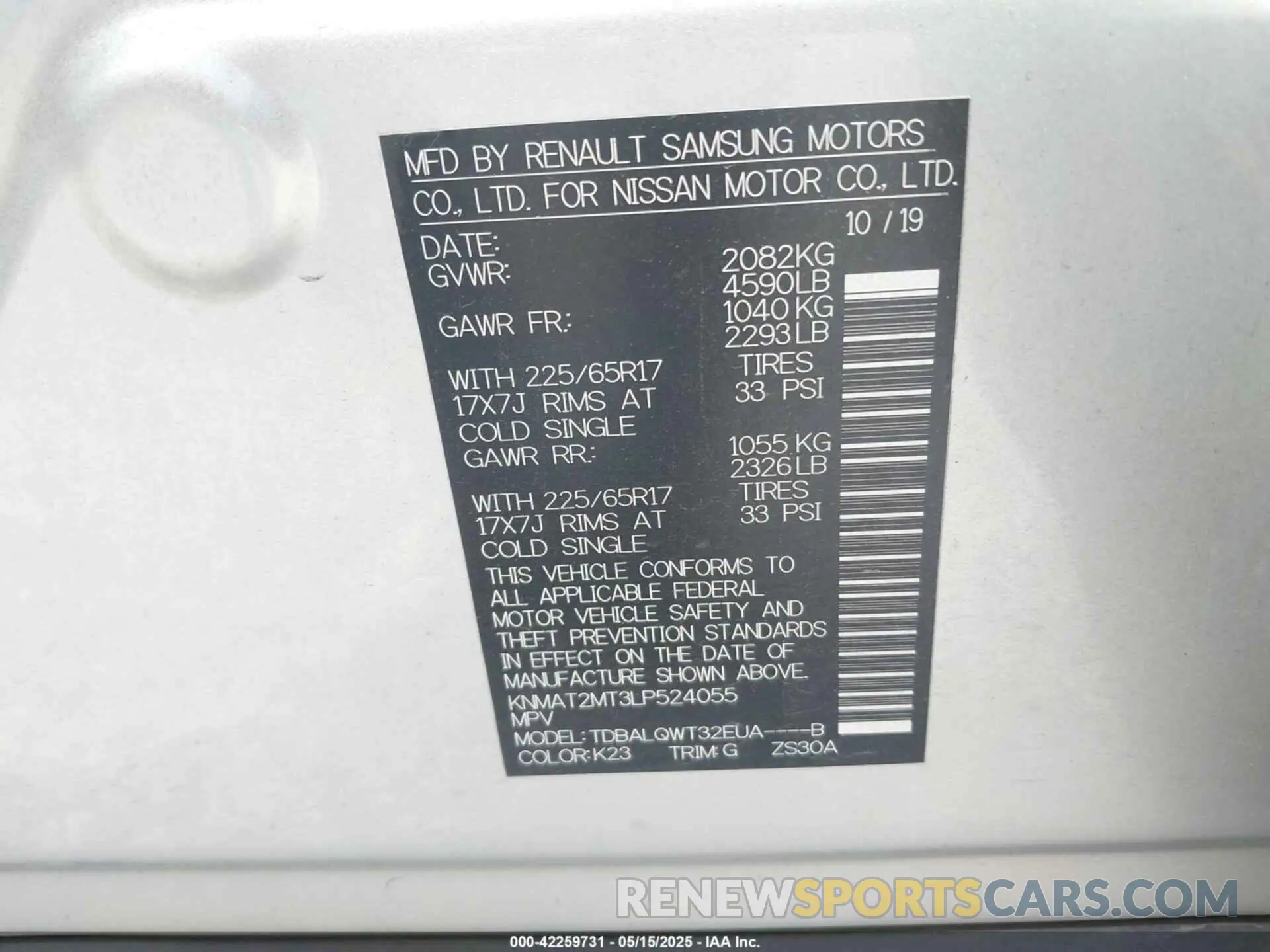 9 Photograph of a damaged car KNMAT2MT3LP524055 NISSAN ROGUE 2020