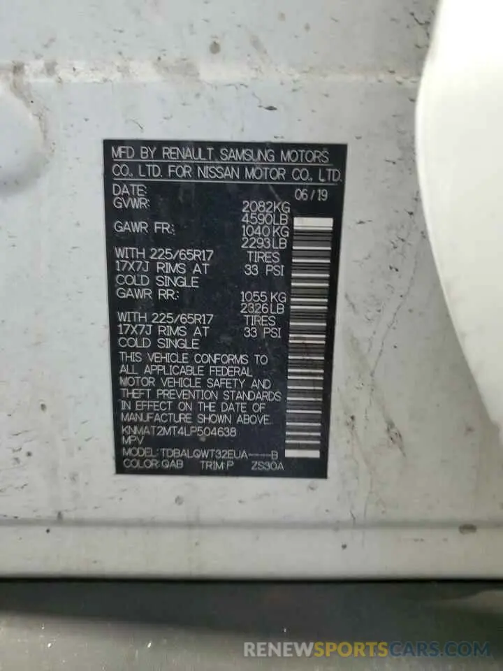 13 Photograph of a damaged car KNMAT2MT4LP504638 NISSAN ROGUE 2020