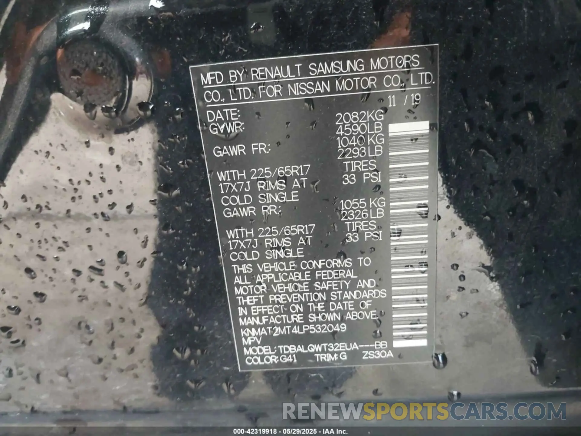 9 Photograph of a damaged car KNMAT2MT4LP532049 NISSAN ROGUE 2020