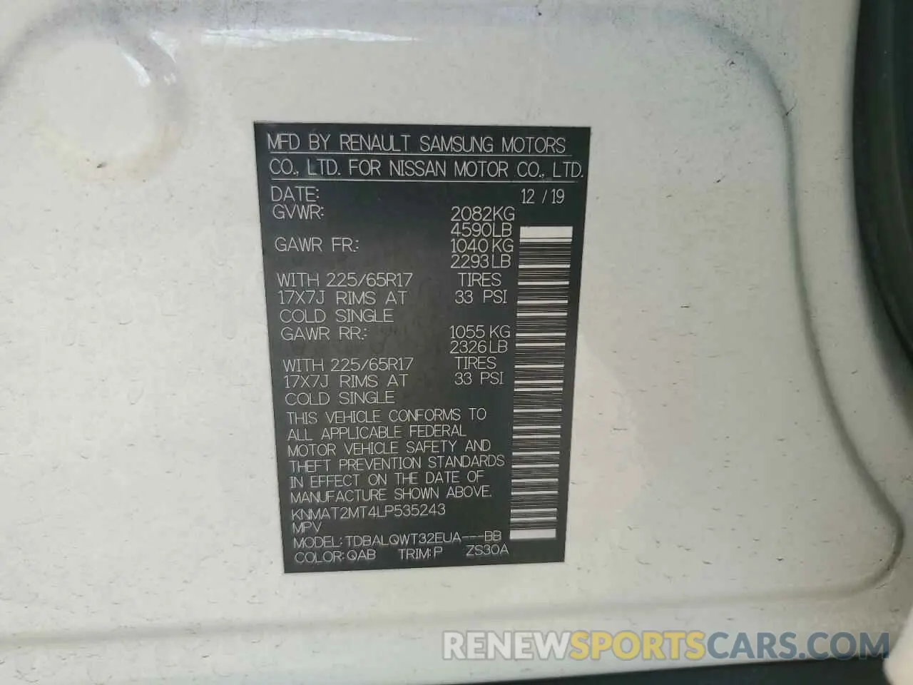 13 Photograph of a damaged car KNMAT2MT4LP535243 NISSAN ROGUE 2020