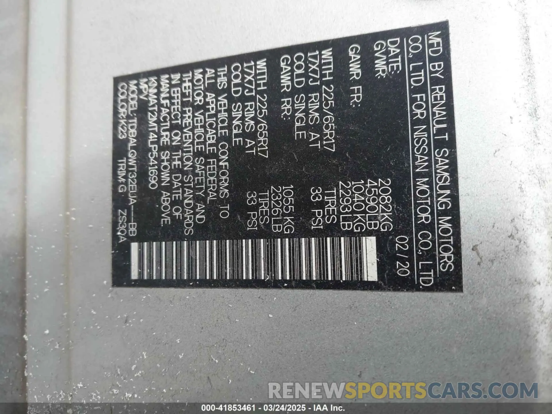 9 Photograph of a damaged car KNMAT2MT4LP541690 NISSAN ROGUE 2020