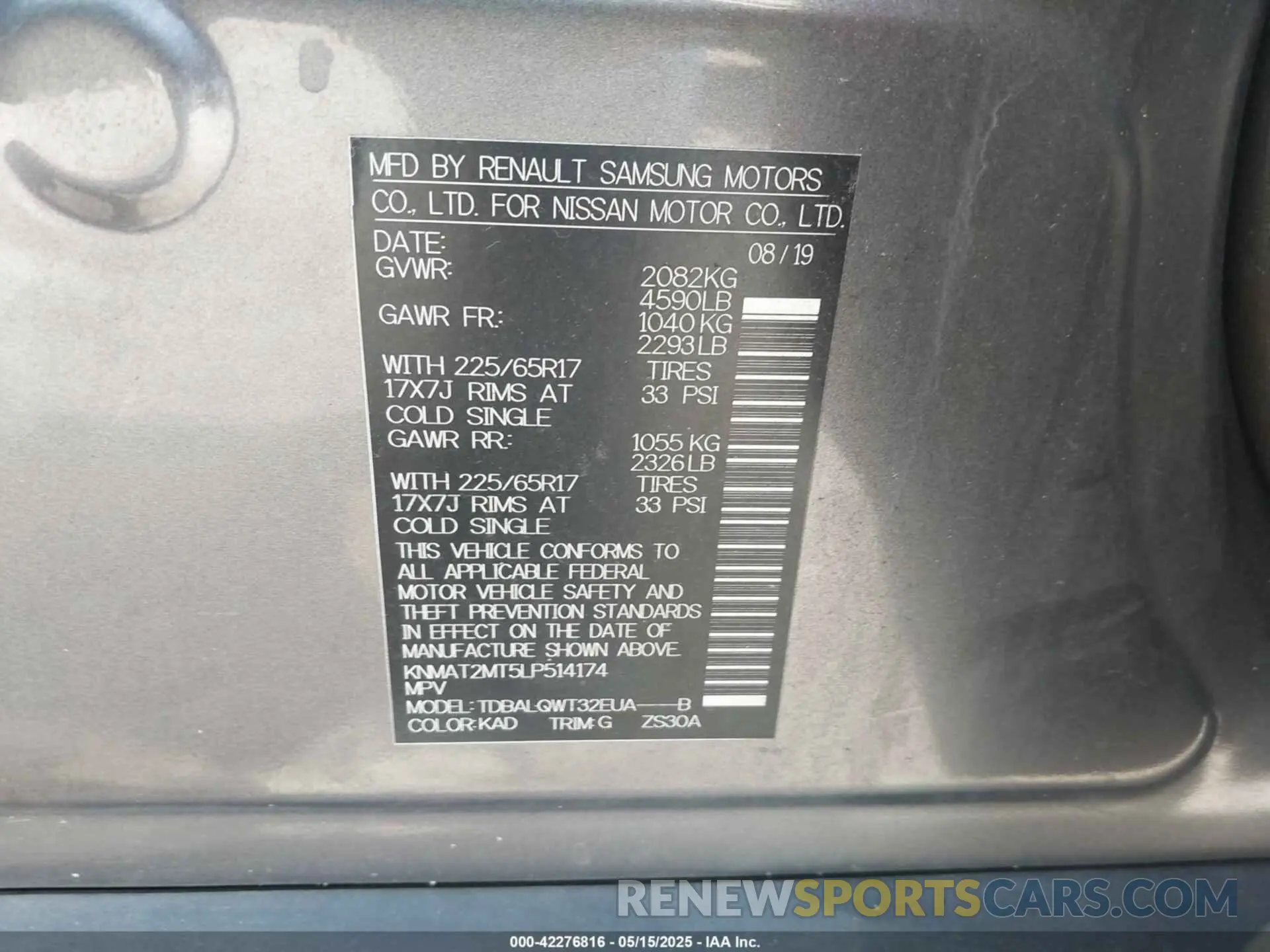 9 Photograph of a damaged car KNMAT2MT5LP514174 NISSAN ROGUE 2020