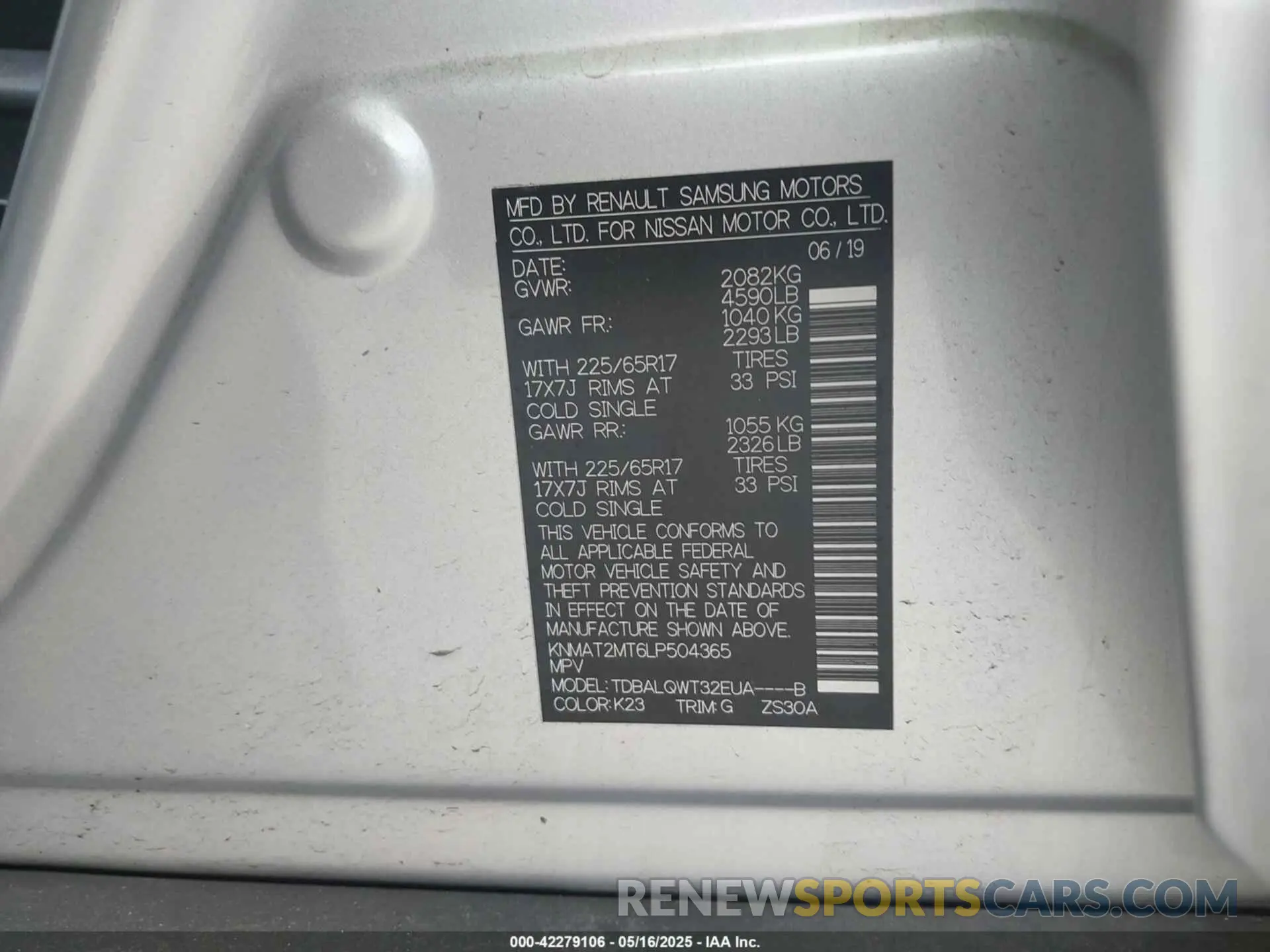 9 Photograph of a damaged car KNMAT2MT6LP504365 NISSAN ROGUE 2020