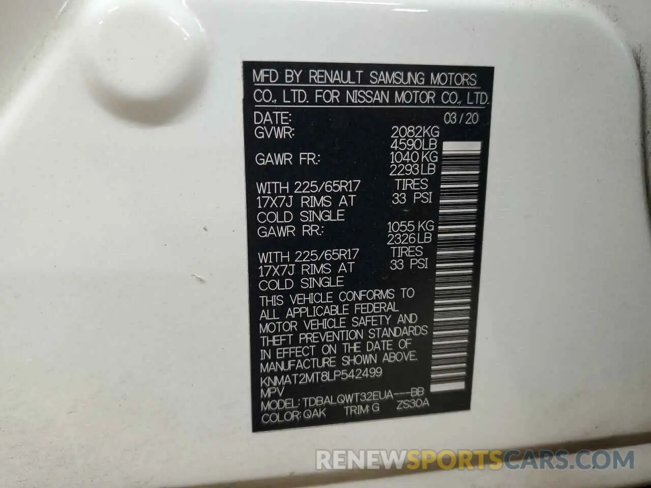 13 Photograph of a damaged car KNMAT2MT8LP542499 NISSAN ROGUE 2020