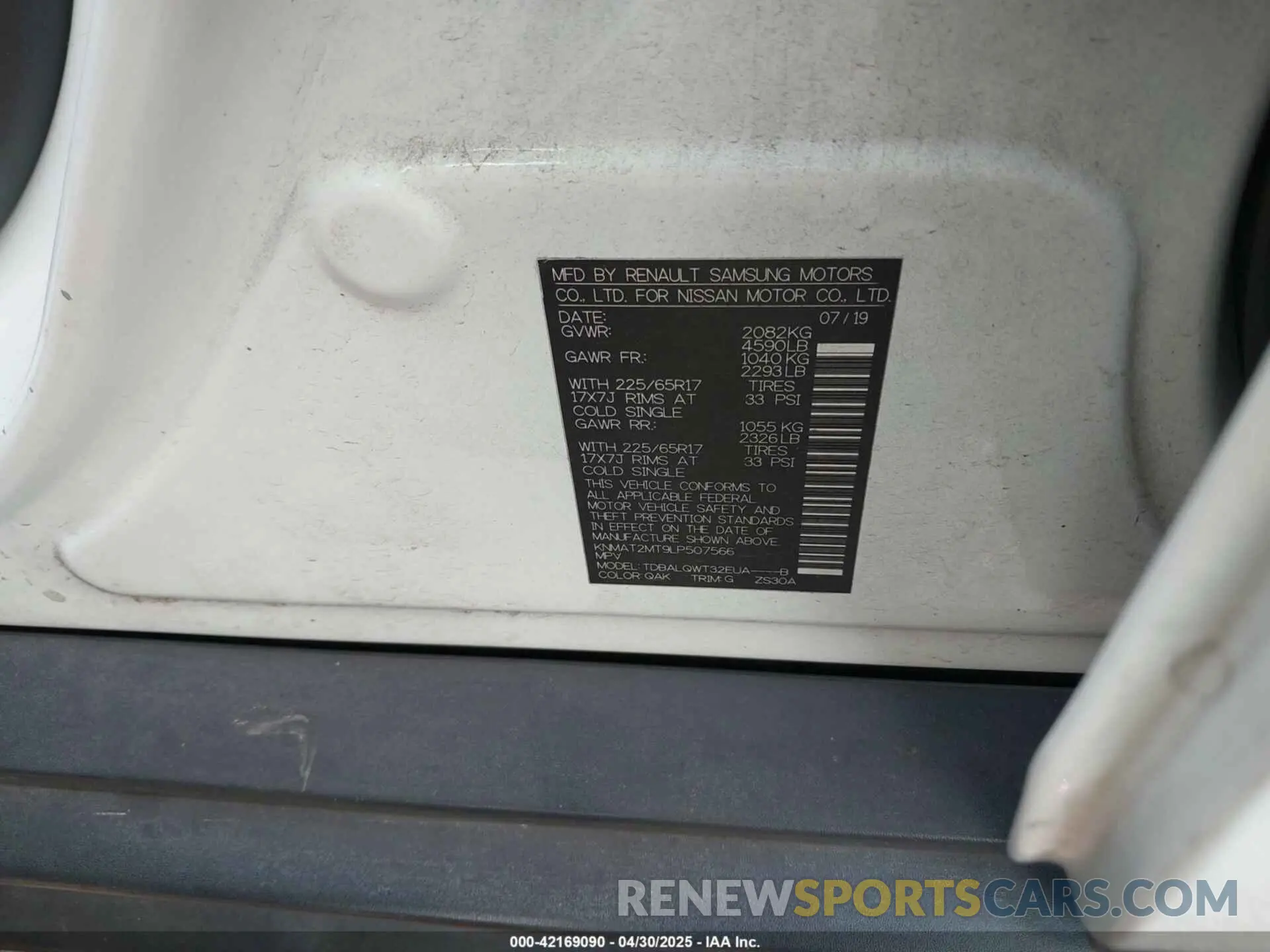 9 Photograph of a damaged car KNMAT2MT9LP507566 NISSAN ROGUE 2020