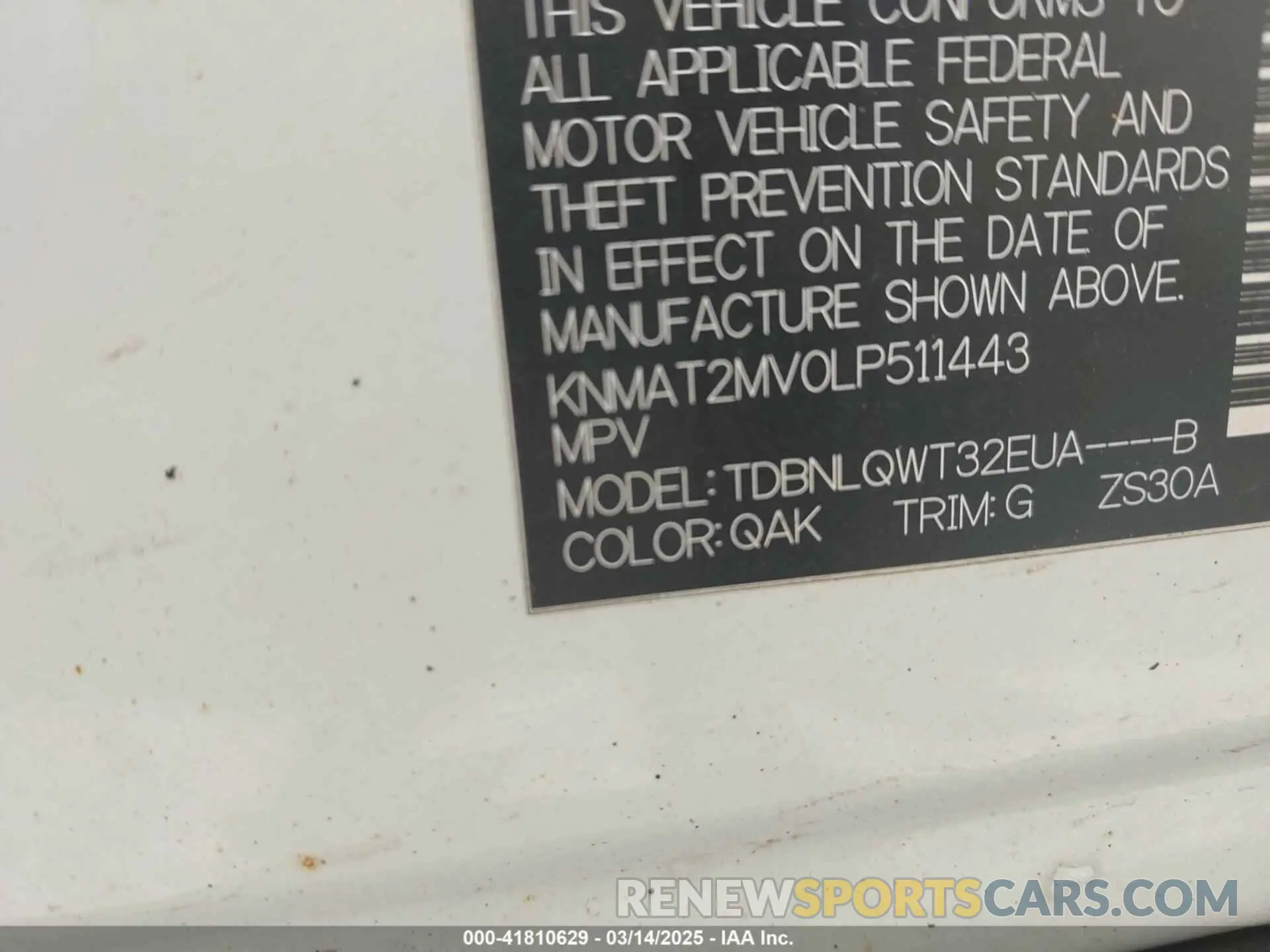 9 Photograph of a damaged car KNMAT2MV0LP511443 NISSAN ROGUE 2020