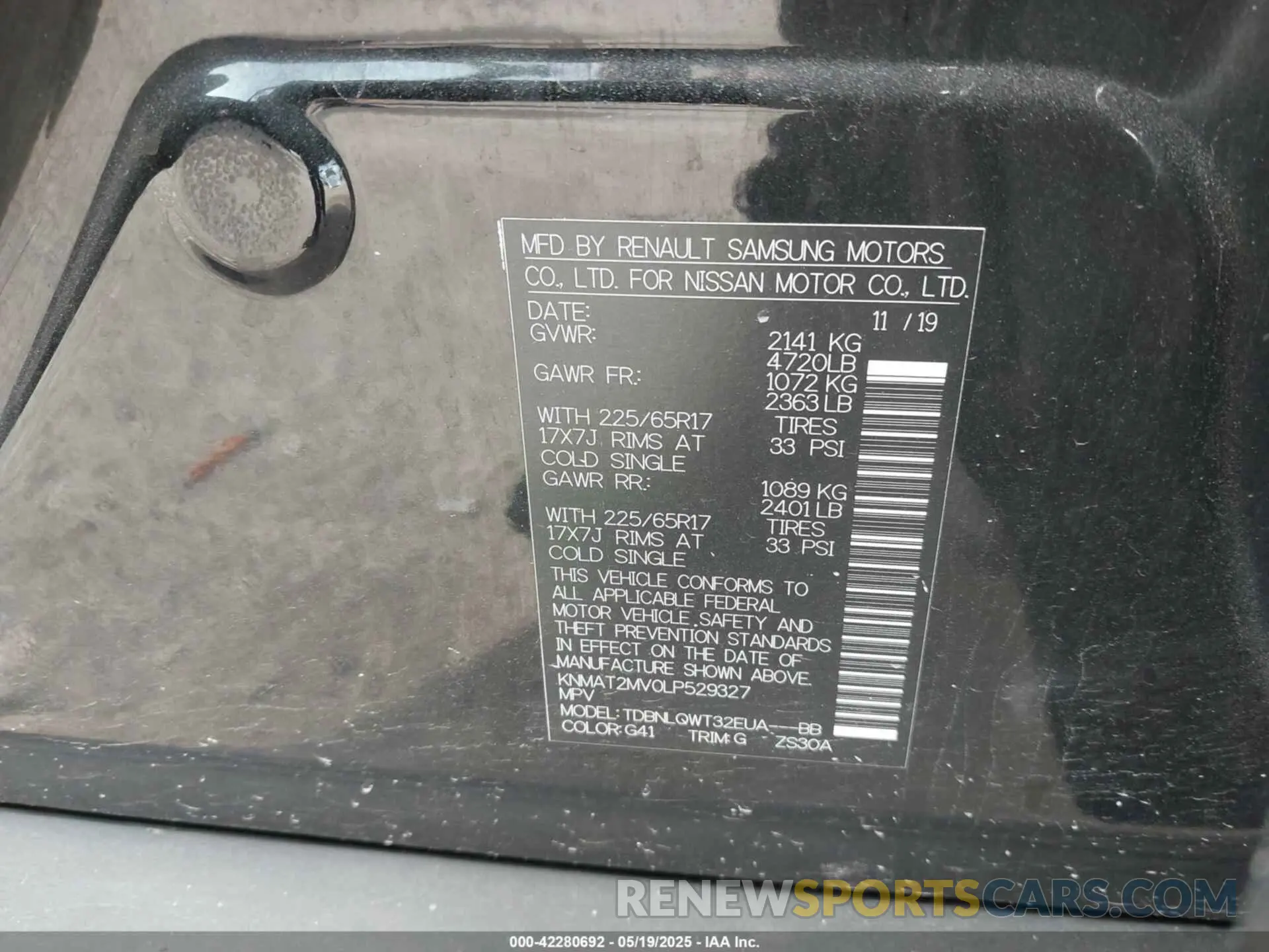9 Photograph of a damaged car KNMAT2MV0LP529327 NISSAN ROGUE 2020