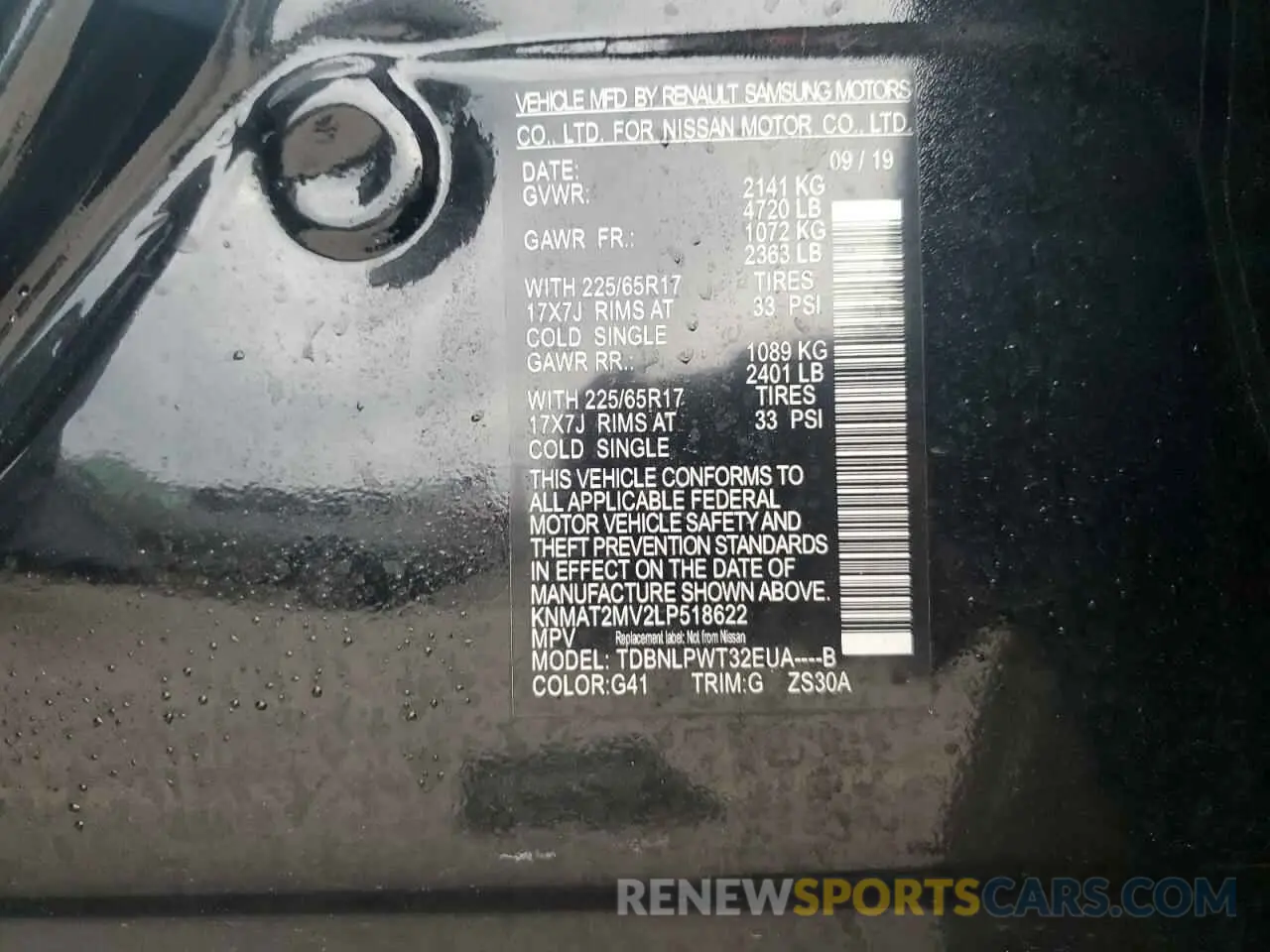 16 Photograph of a damaged car KNMAT2MV2LP518622 NISSAN ROGUE 2020