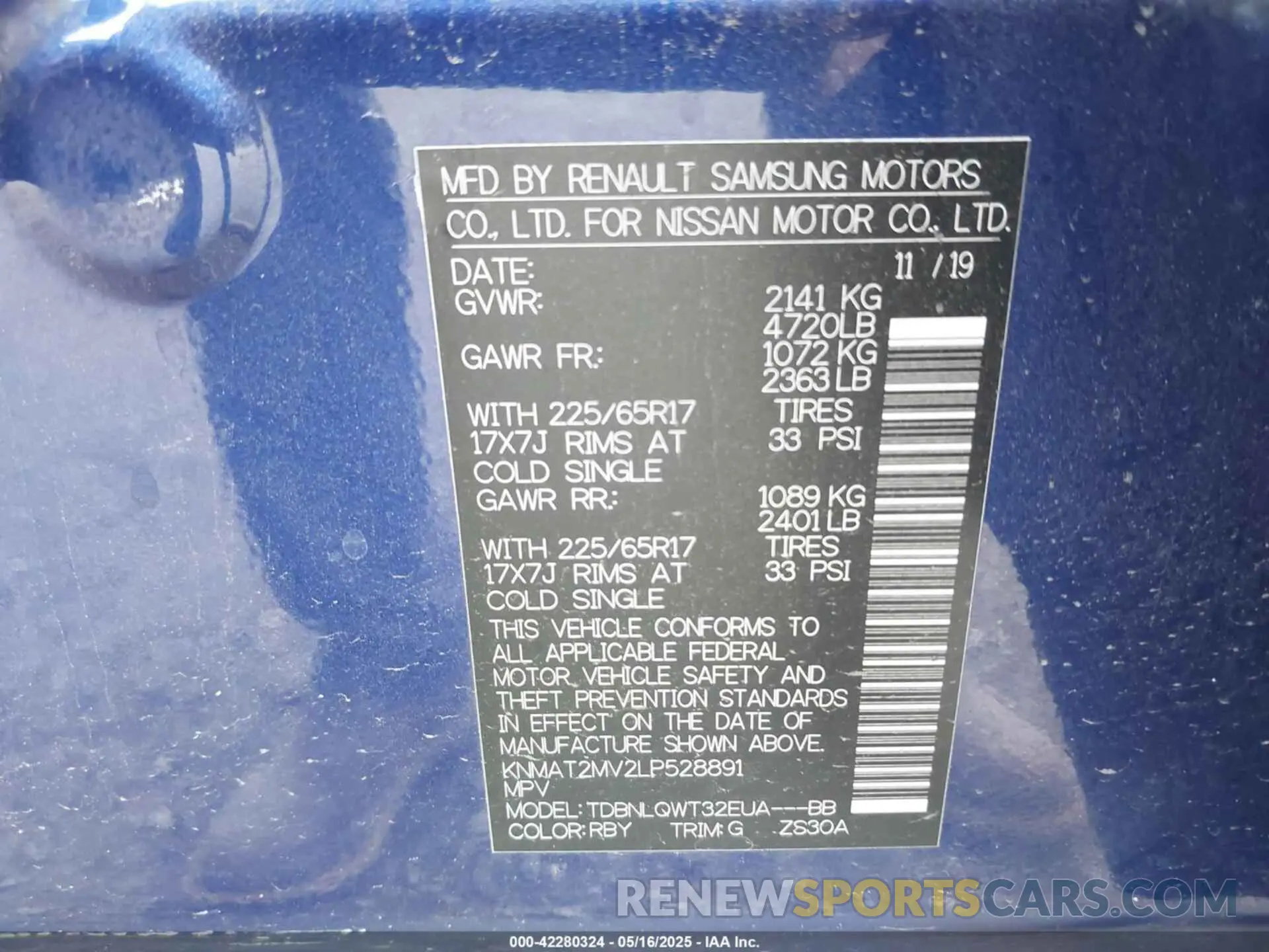 9 Photograph of a damaged car KNMAT2MV2LP528891 NISSAN ROGUE 2020