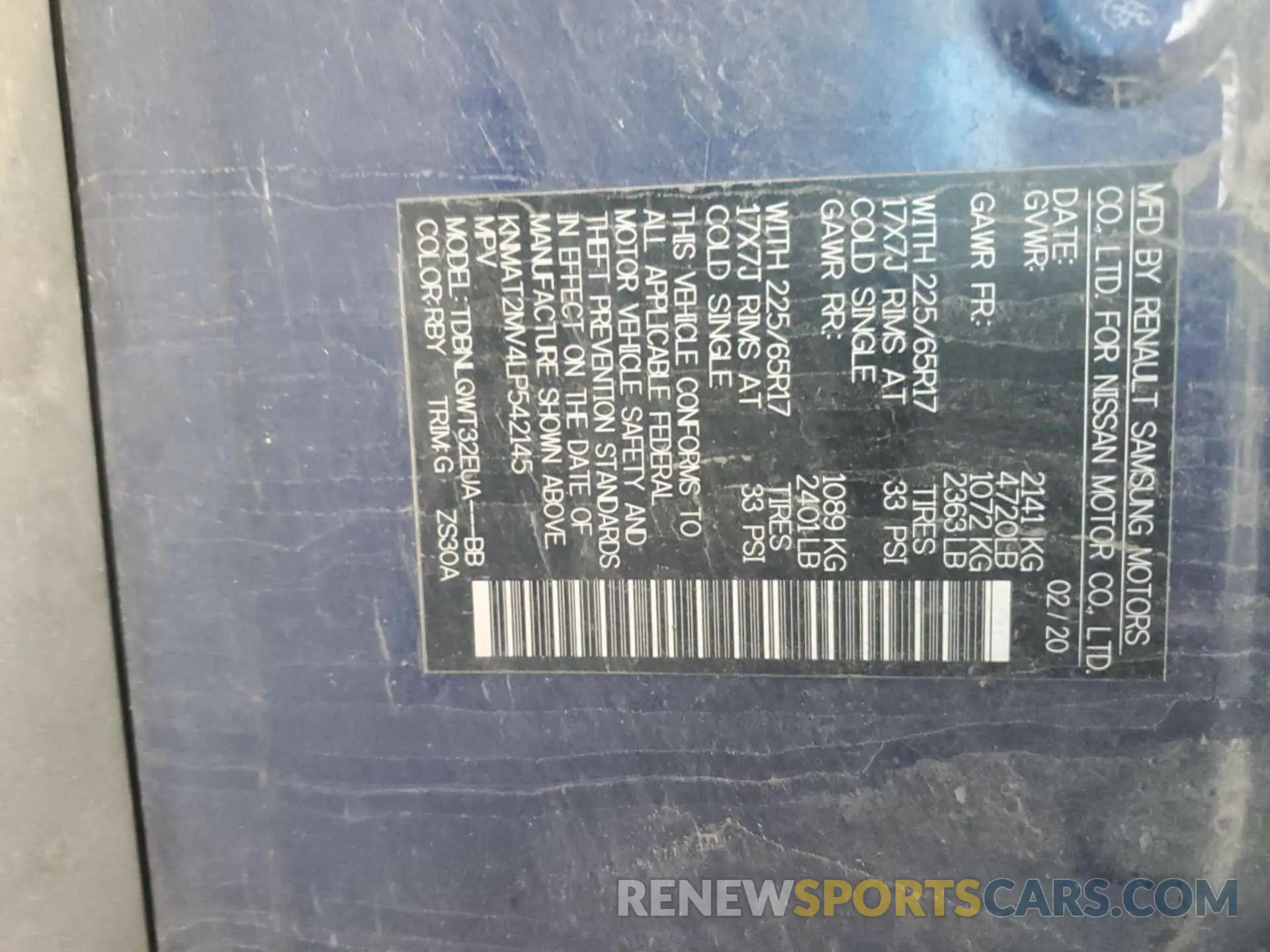 6 Photograph of a damaged car KNMAT2MV4LP542145 NISSAN ROGUE 2020