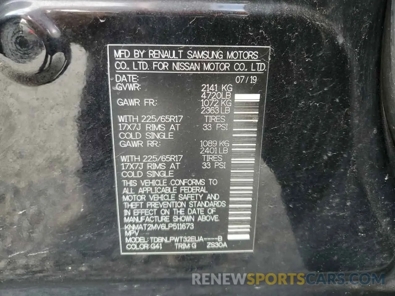 15 Photograph of a damaged car KNMAT2MV6LP511673 NISSAN ROGUE 2020