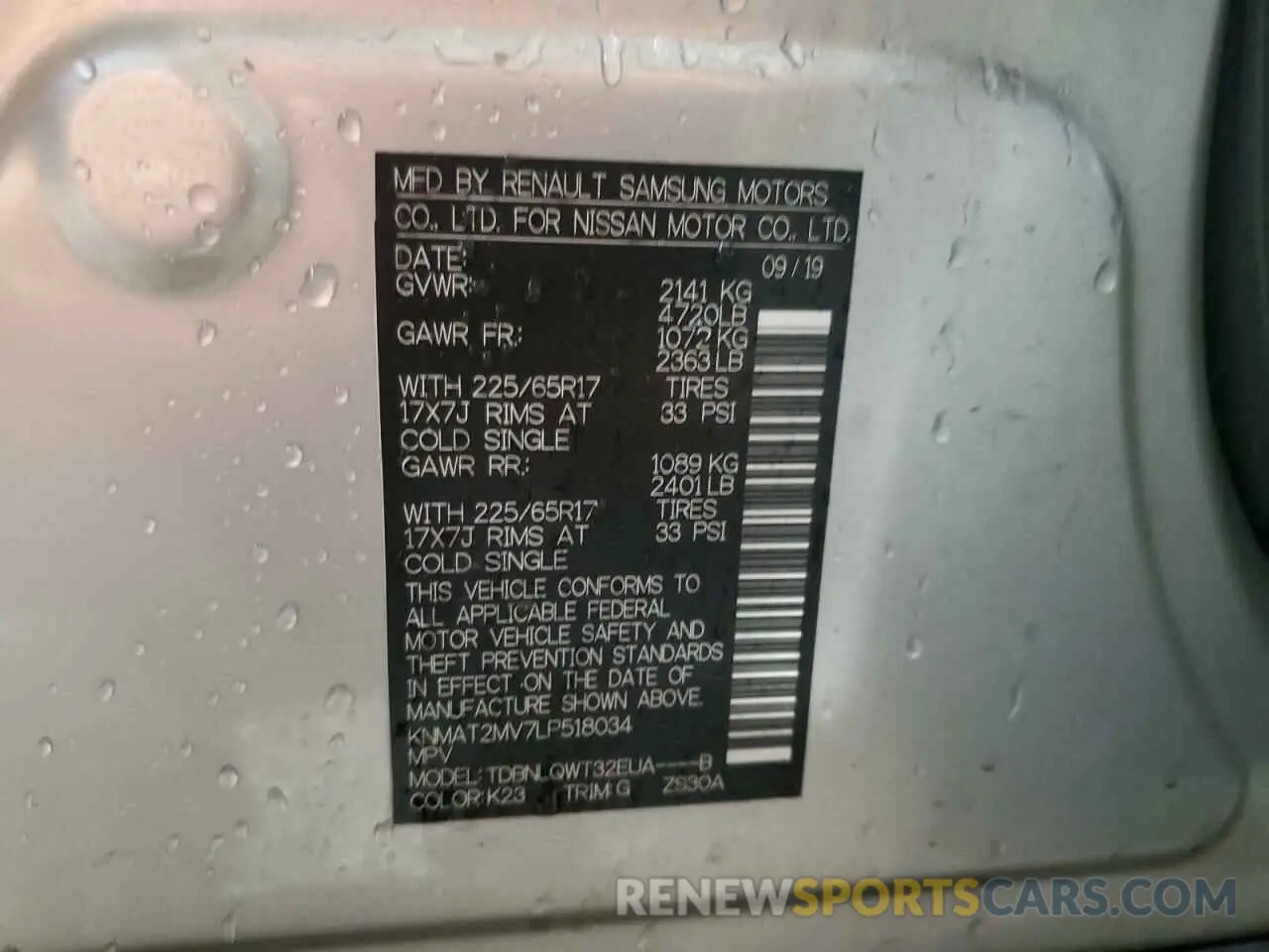 14 Photograph of a damaged car KNMAT2MV7LP518034 NISSAN ROGUE 2020