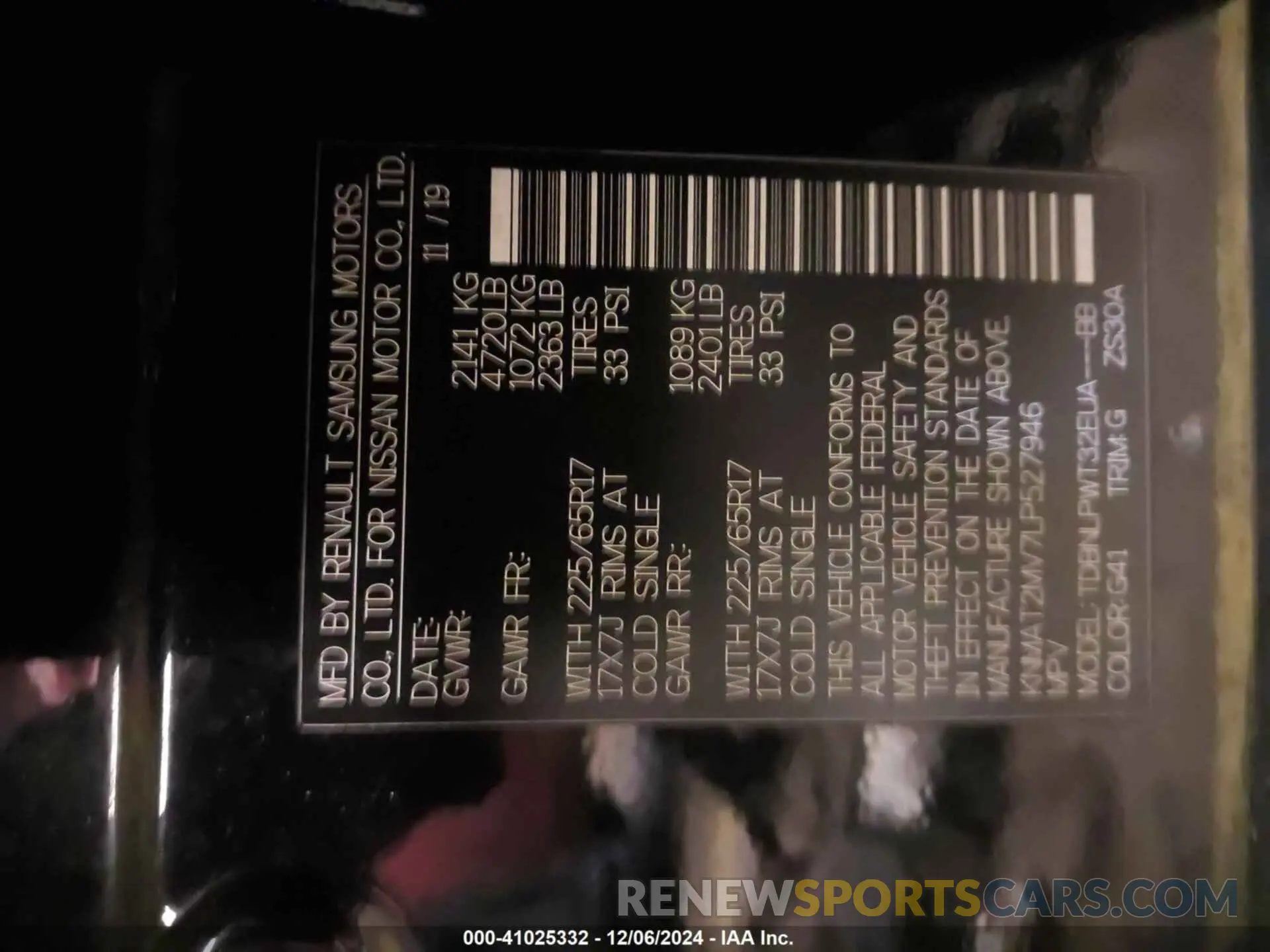 9 Photograph of a damaged car KNMAT2MV7LP527946 NISSAN ROGUE 2020