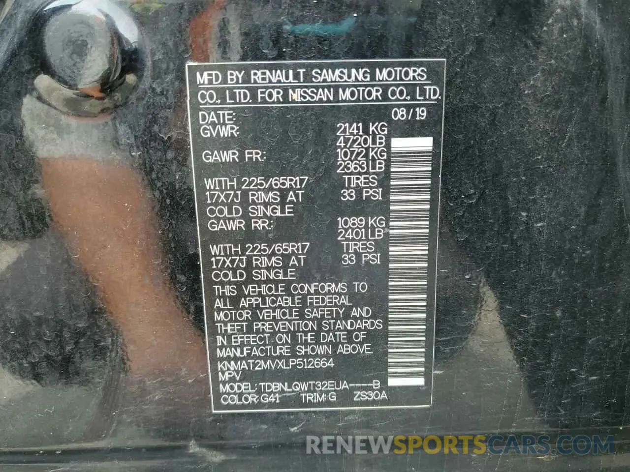 13 Photograph of a damaged car KNMAT2MVXLP512664 NISSAN ROGUE 2020