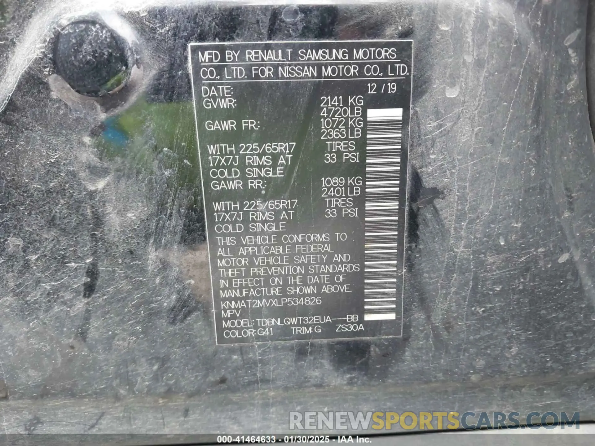 9 Photograph of a damaged car KNMAT2MVXLP534826 NISSAN ROGUE 2020