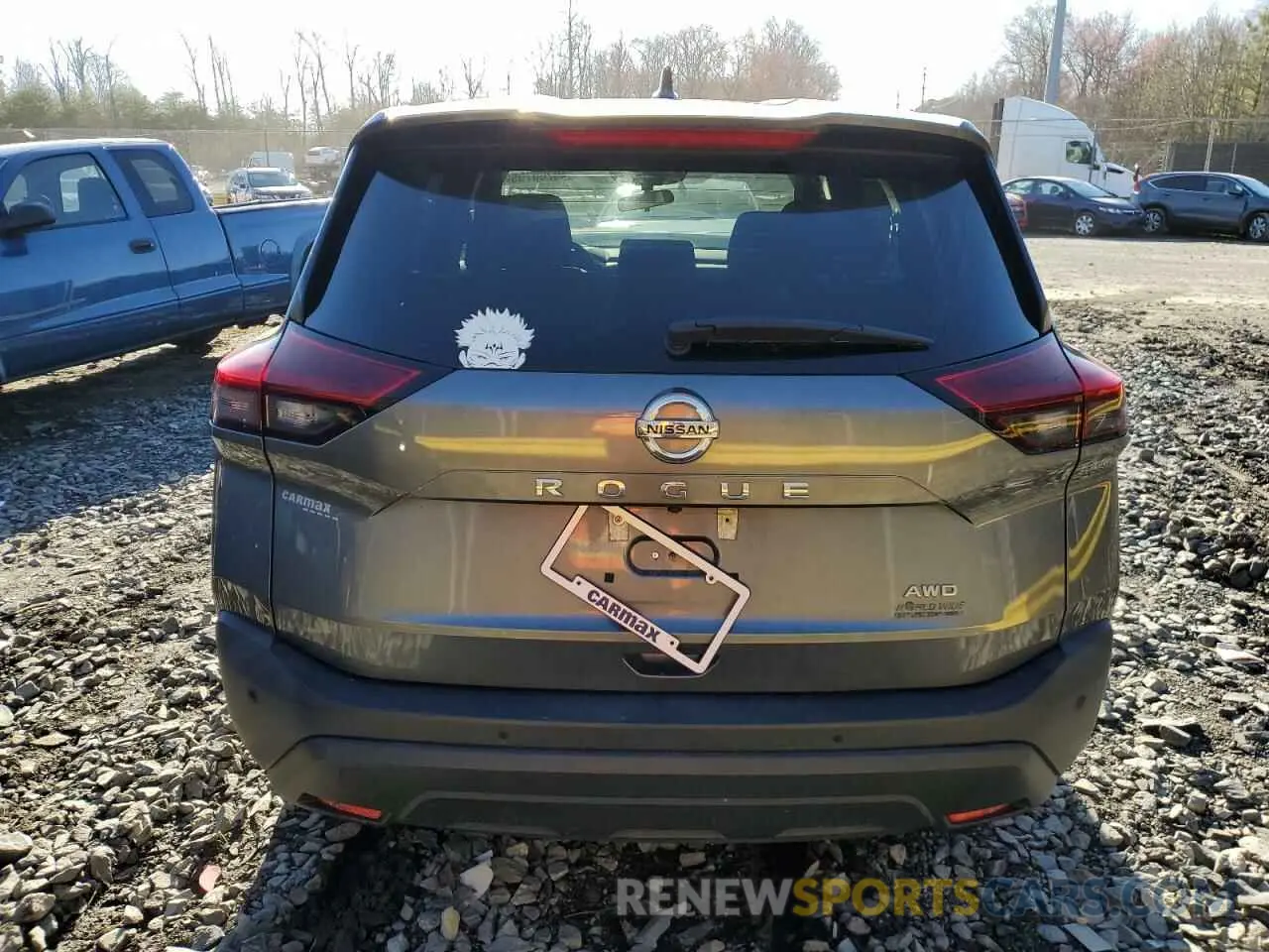 6 Photograph of a damaged car 5N1AT3AB5MC691362 NISSAN ROGUE 2021