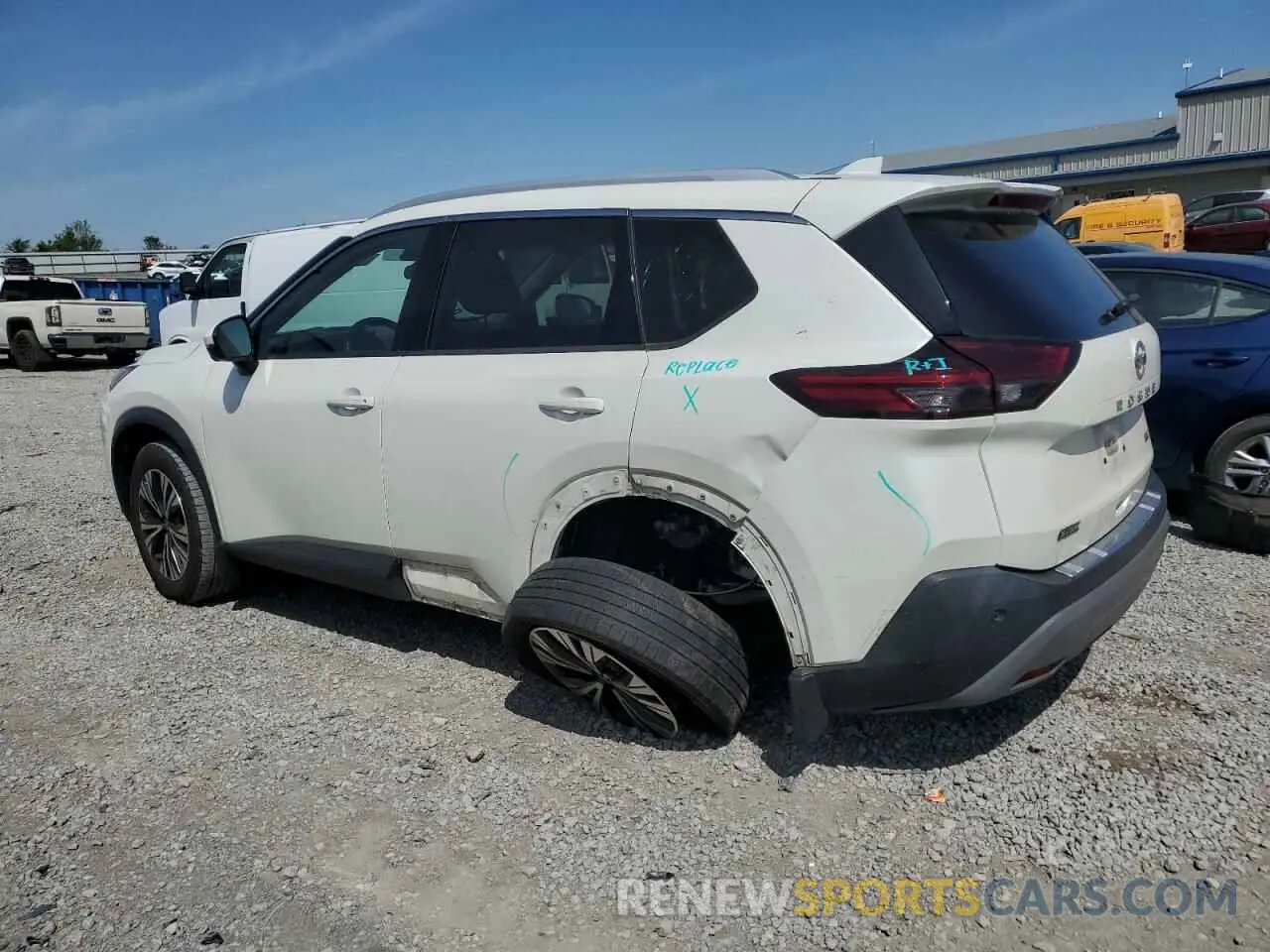 2 Photograph of a damaged car 5N1AT3BA3MC792048 NISSAN ROGUE 2021