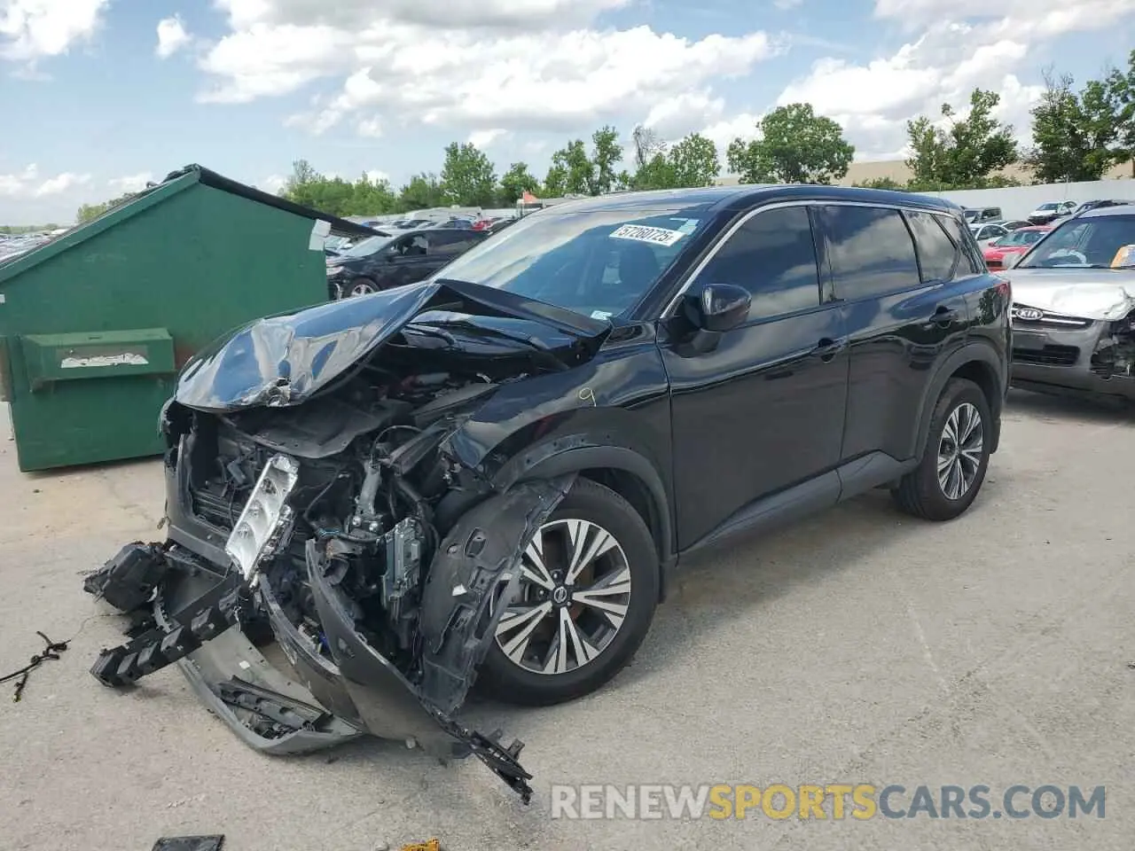 1 Photograph of a damaged car 5N1AT3BA6MC812521 NISSAN ROGUE 2021