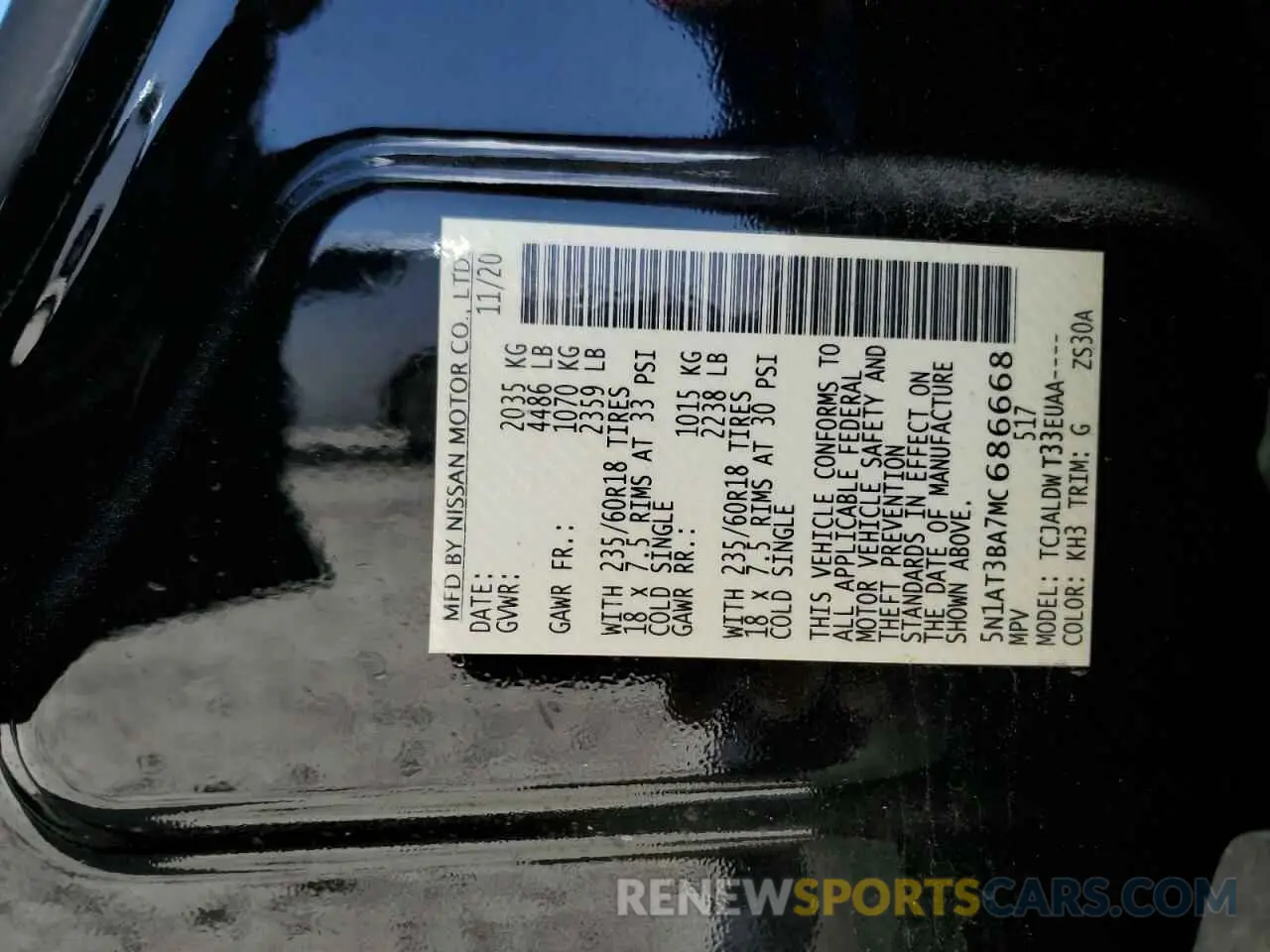 13 Photograph of a damaged car 5N1AT3BA7MC686668 NISSAN ROGUE 2021