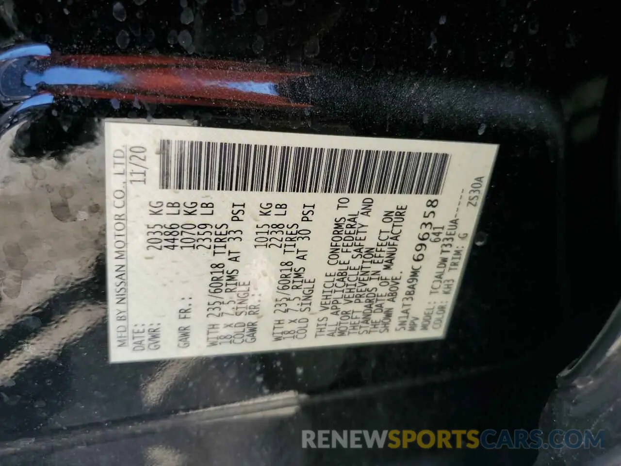 14 Photograph of a damaged car 5N1AT3BA9MC696358 NISSAN ROGUE 2021