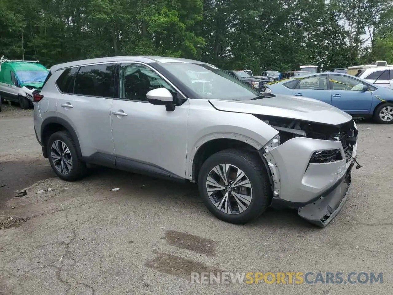 4 Photograph of a damaged car 5N1AT3BB0MC785891 NISSAN ROGUE 2021