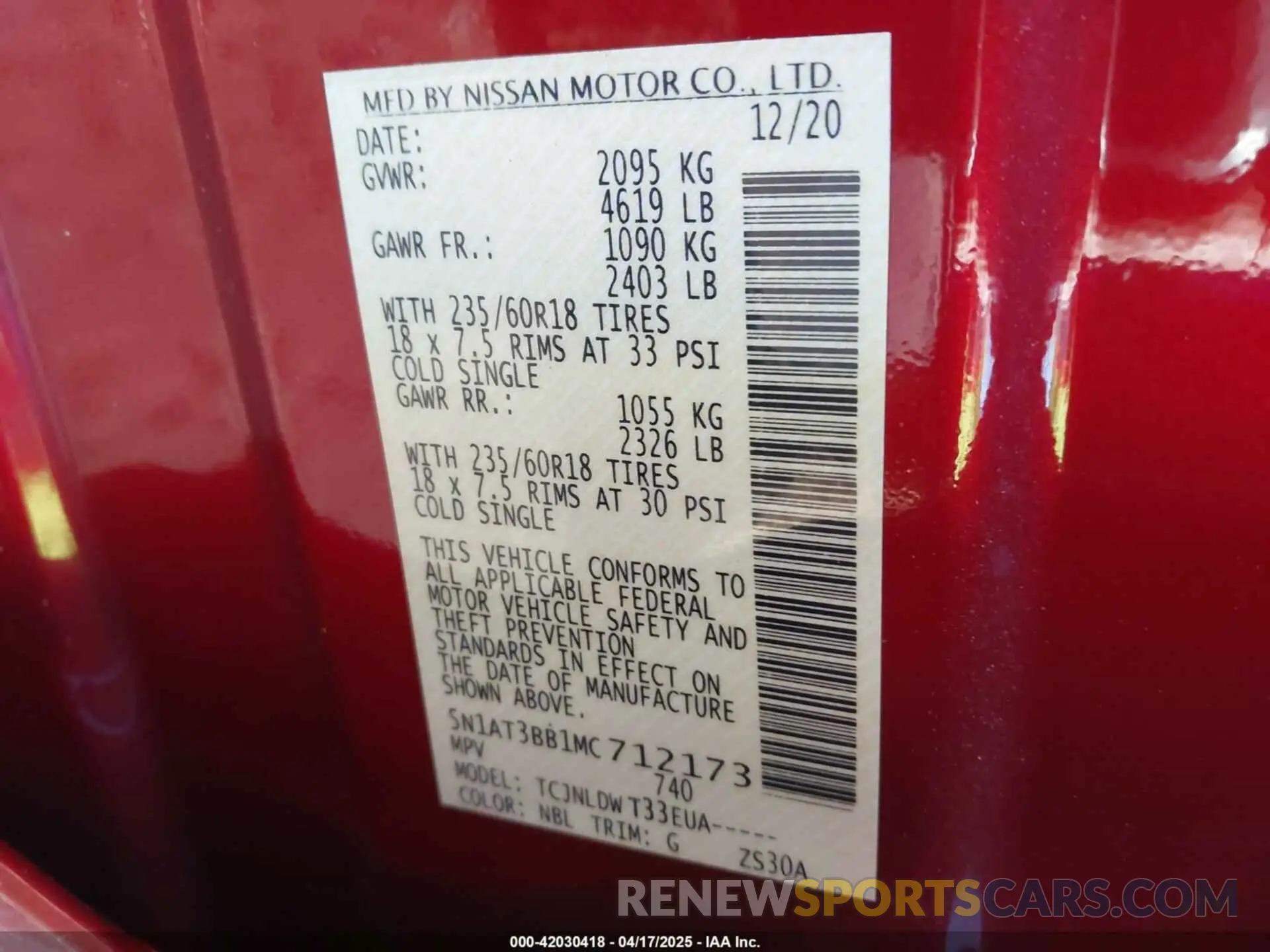 9 Photograph of a damaged car 5N1AT3BB1MC712173 NISSAN ROGUE 2021