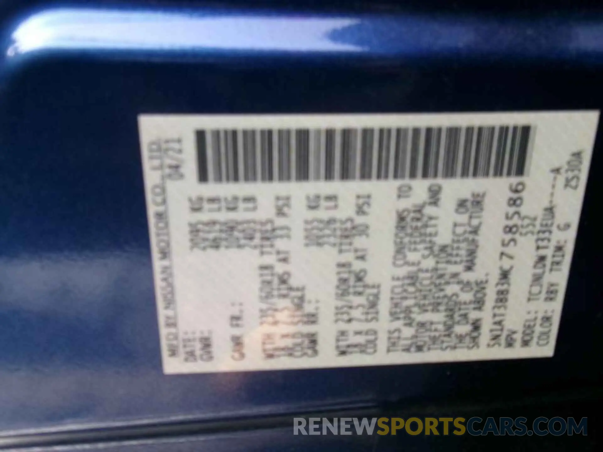 16 Photograph of a damaged car 5N1AT3BB3MC758586 NISSAN ROGUE 2021