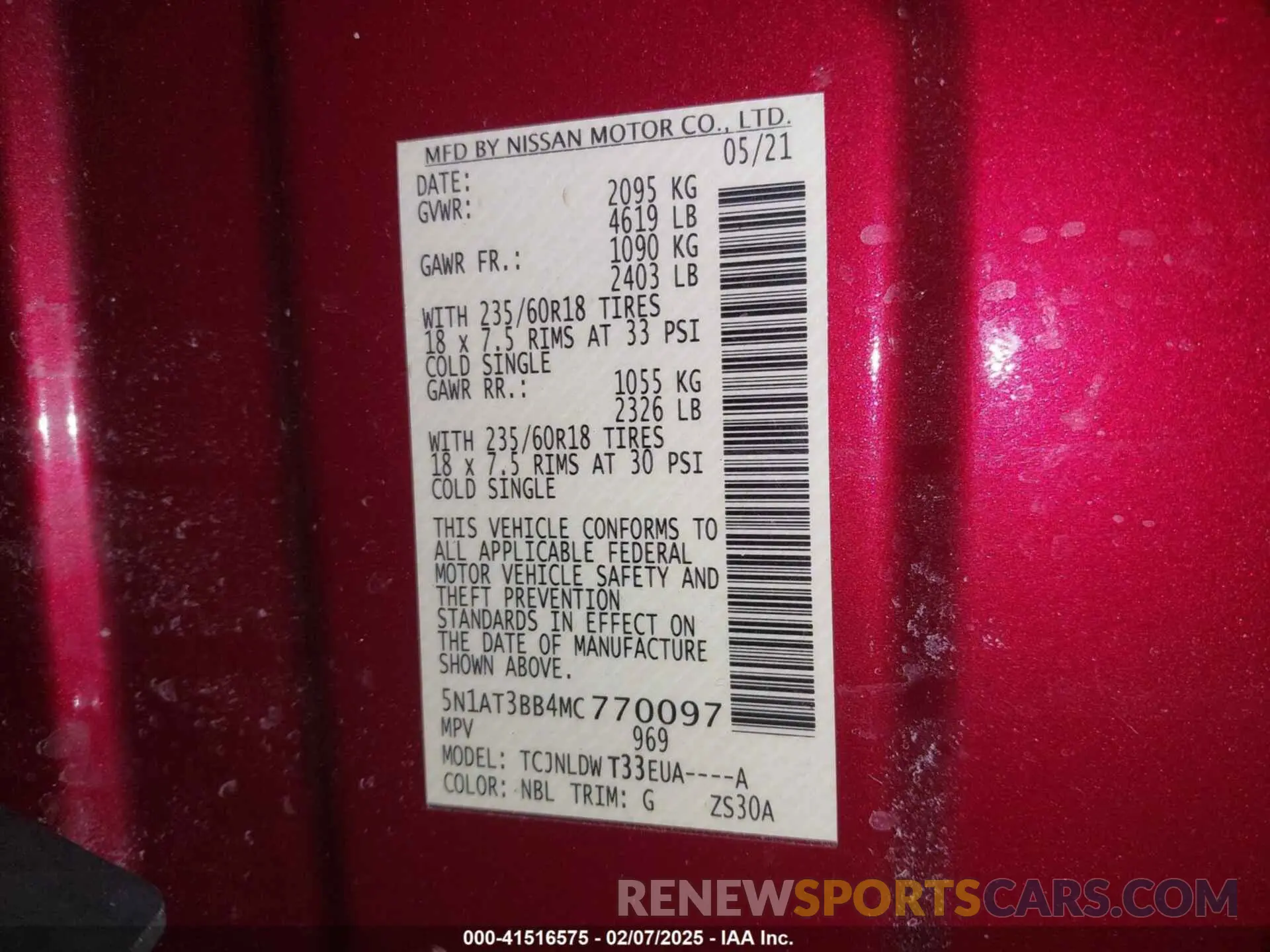 9 Photograph of a damaged car 5N1AT3BB4MC770097 NISSAN ROGUE 2021