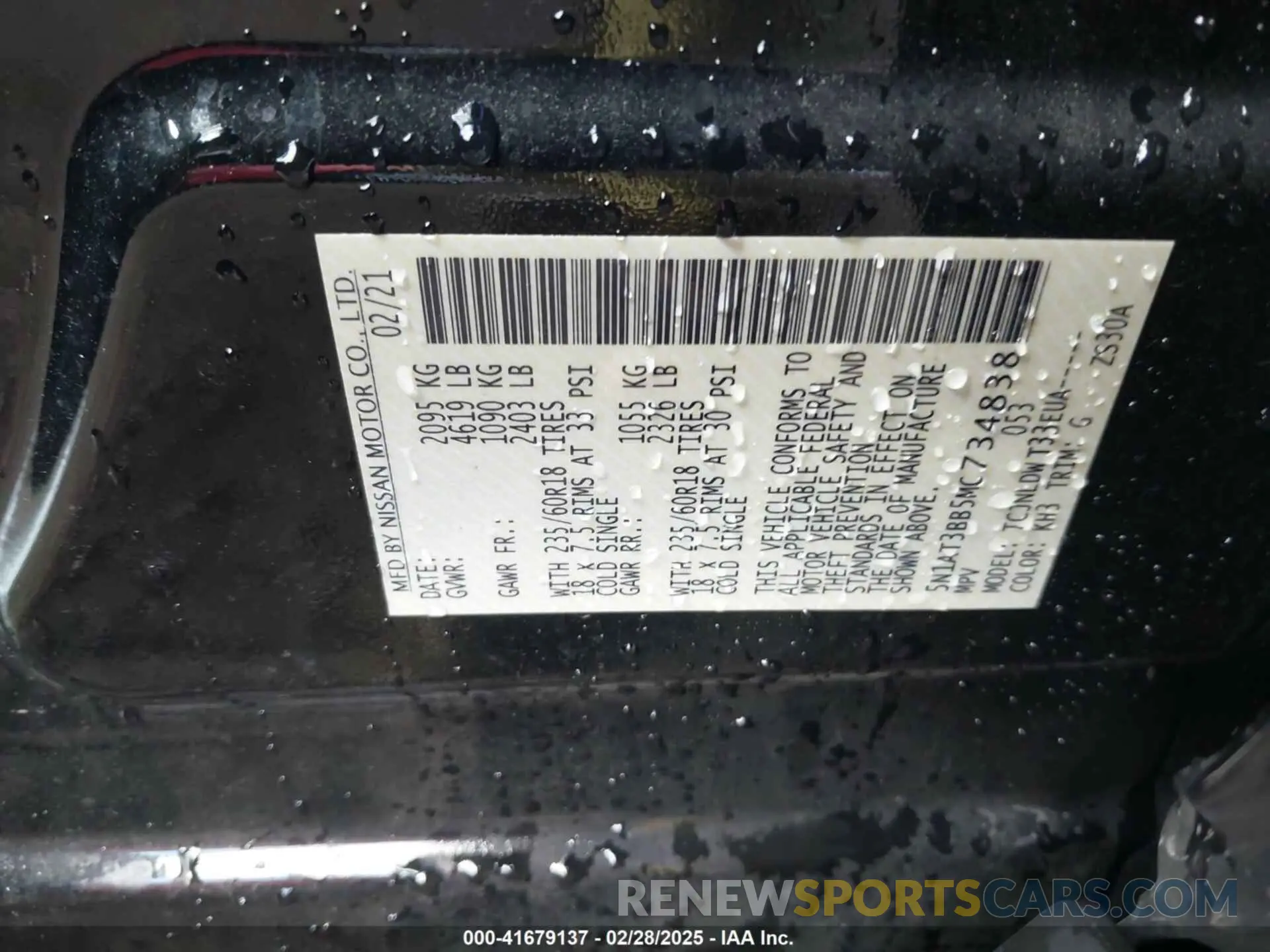 9 Photograph of a damaged car 5N1AT3BB5MC734838 NISSAN ROGUE 2021