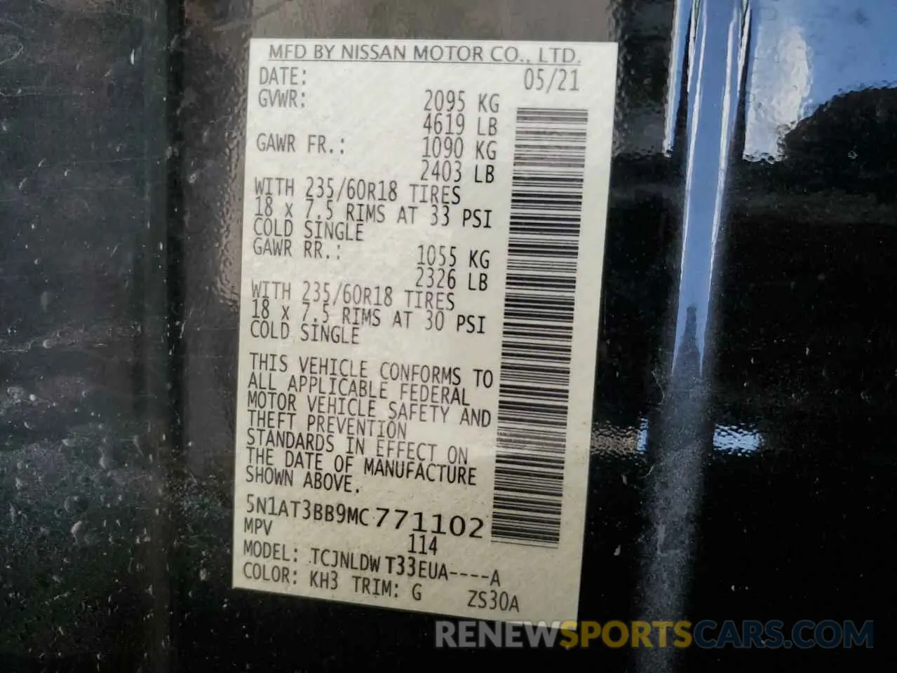 13 Photograph of a damaged car 5N1AT3BB9MC771102 NISSAN ROGUE 2021