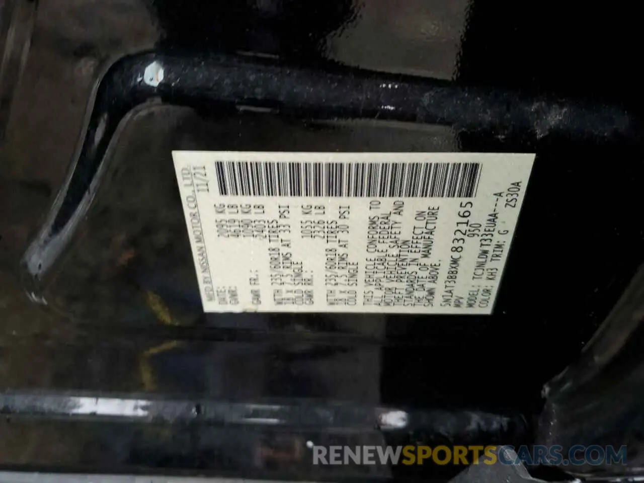 13 Photograph of a damaged car 5N1AT3BBXMC832165 NISSAN ROGUE 2021