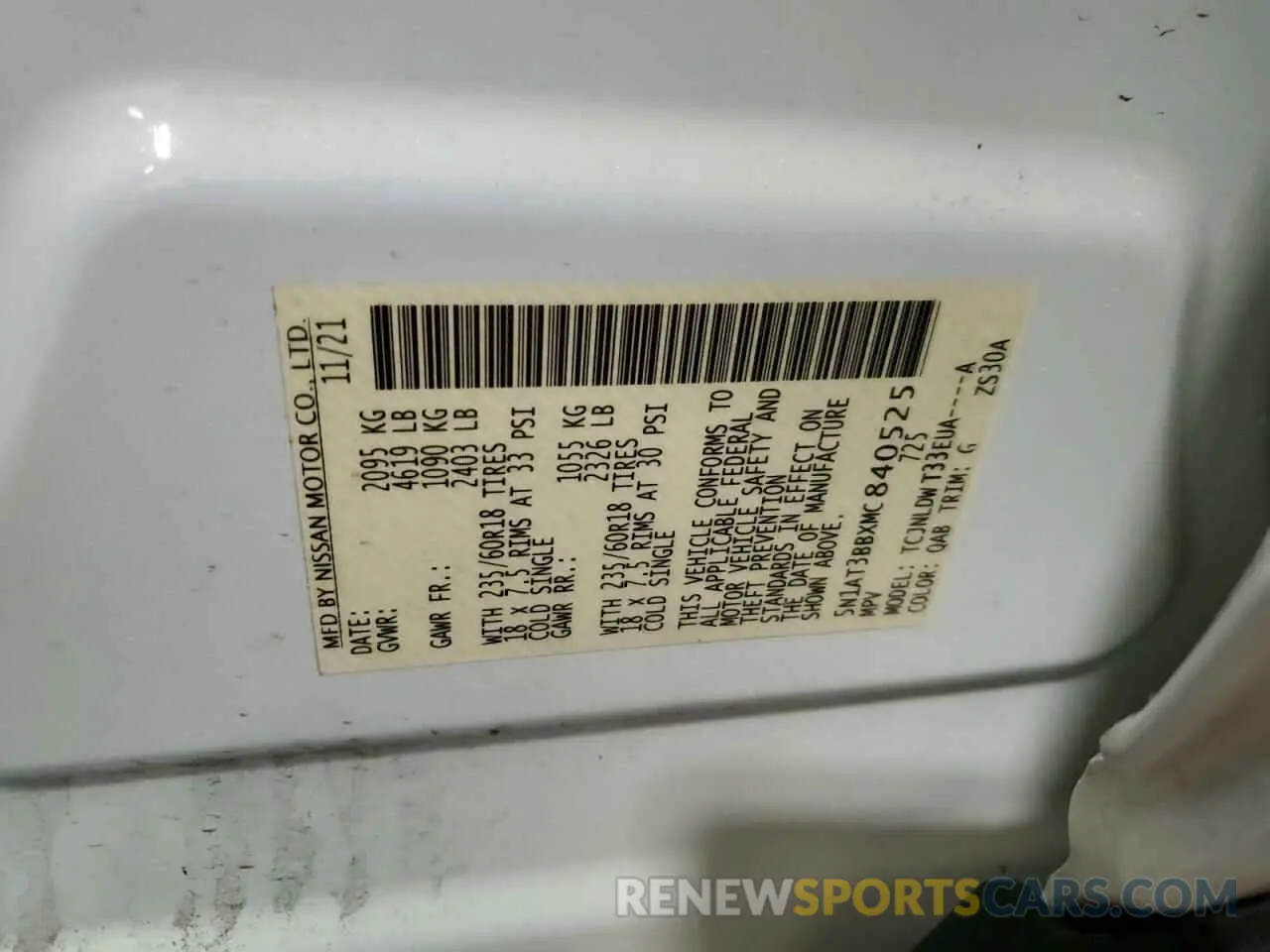 13 Photograph of a damaged car 5N1AT3BBXMC840525 NISSAN ROGUE 2021