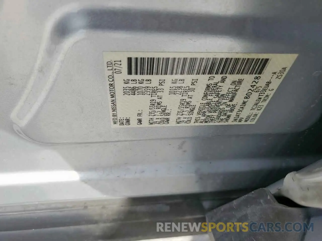 14 Photograph of a damaged car 5N1AT3CA1MC802428 NISSAN ROGUE 2021