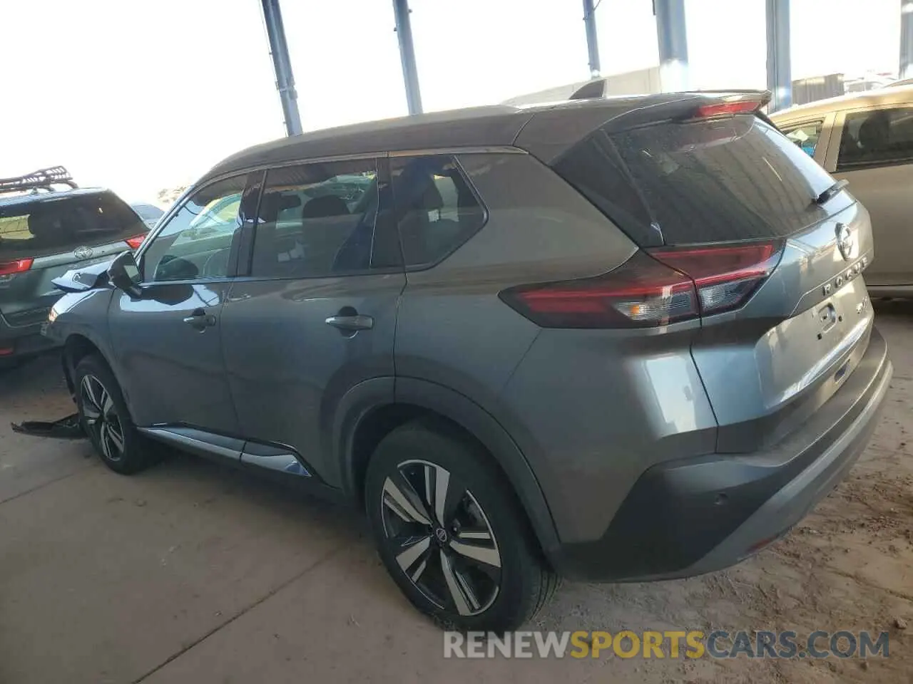2 Photograph of a damaged car 5N1AT3CB3MC719012 NISSAN ROGUE 2021