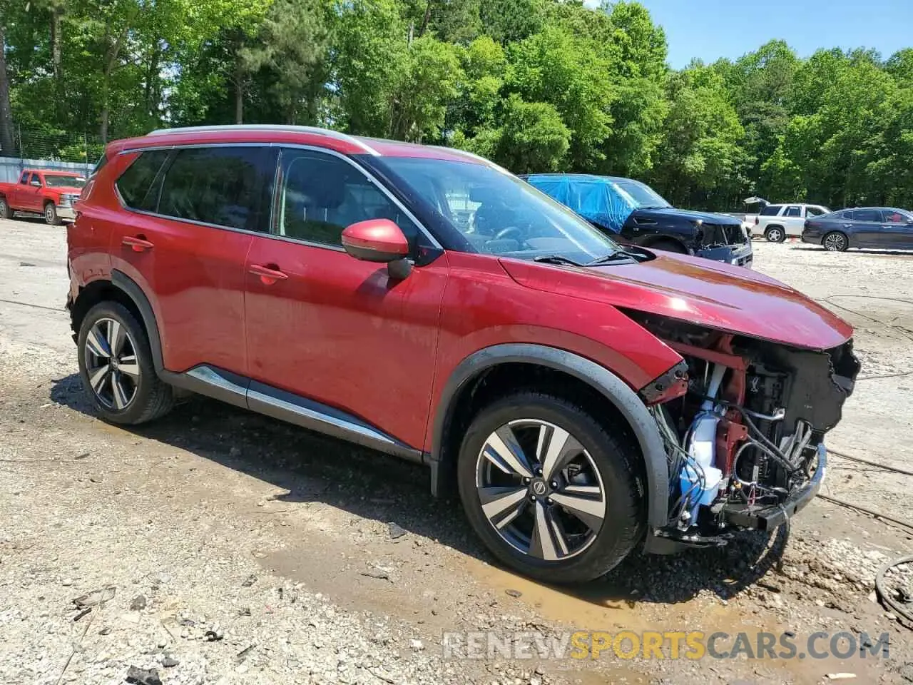 4 Photograph of a damaged car 5N1AT3CB6MC694607 NISSAN ROGUE 2021