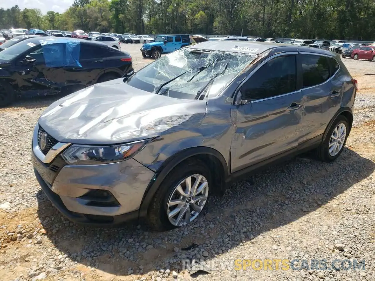 1 Photograph of a damaged car JN1BJ1AV2MW573039 NISSAN ROGUE 2021