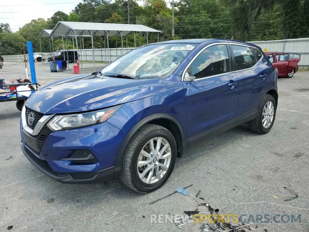 1 Photograph of a damaged car JN1BJ1AV3MW323874 NISSAN ROGUE 2021