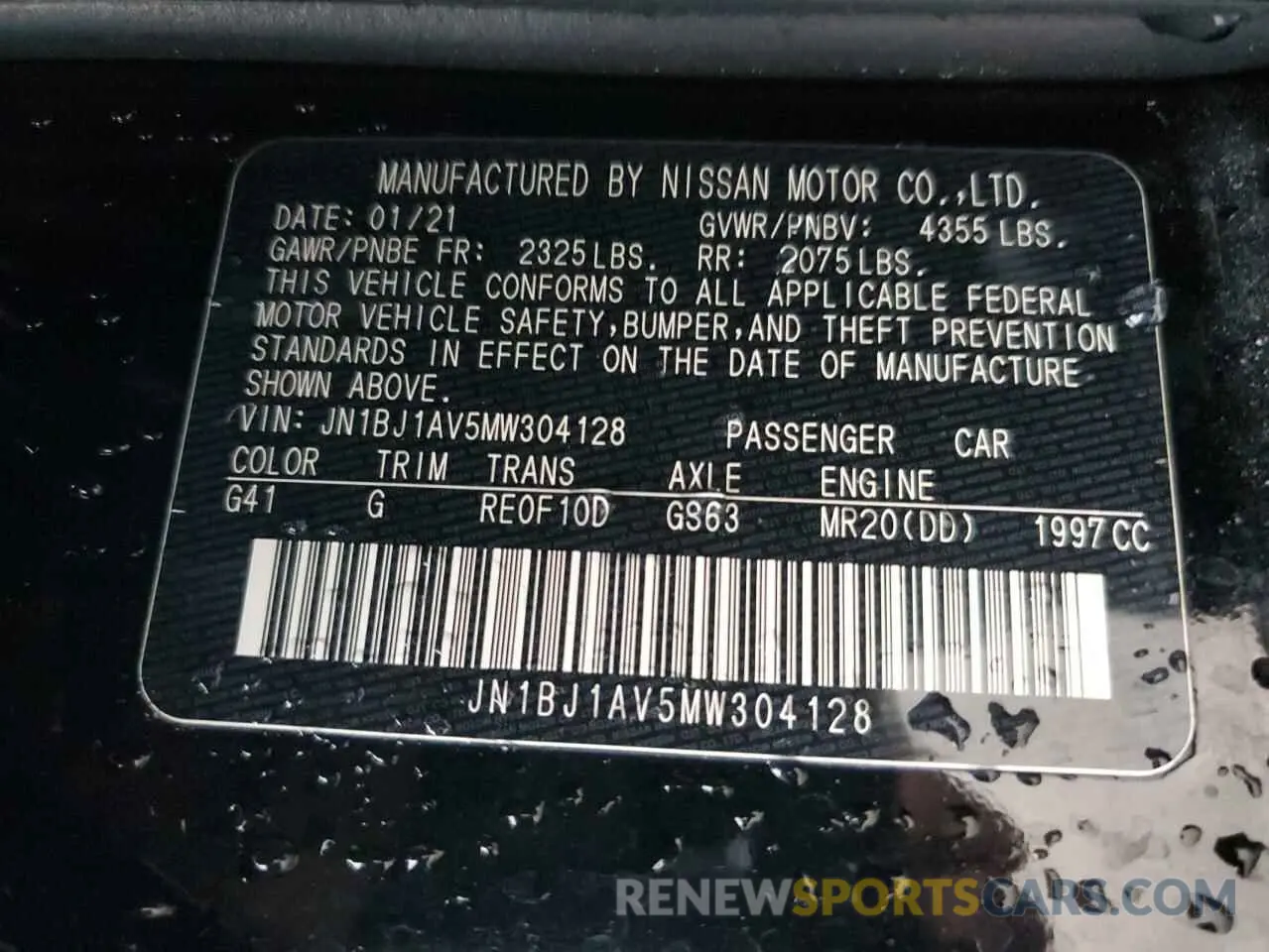 14 Photograph of a damaged car JN1BJ1AV5MW304128 NISSAN ROGUE 2021