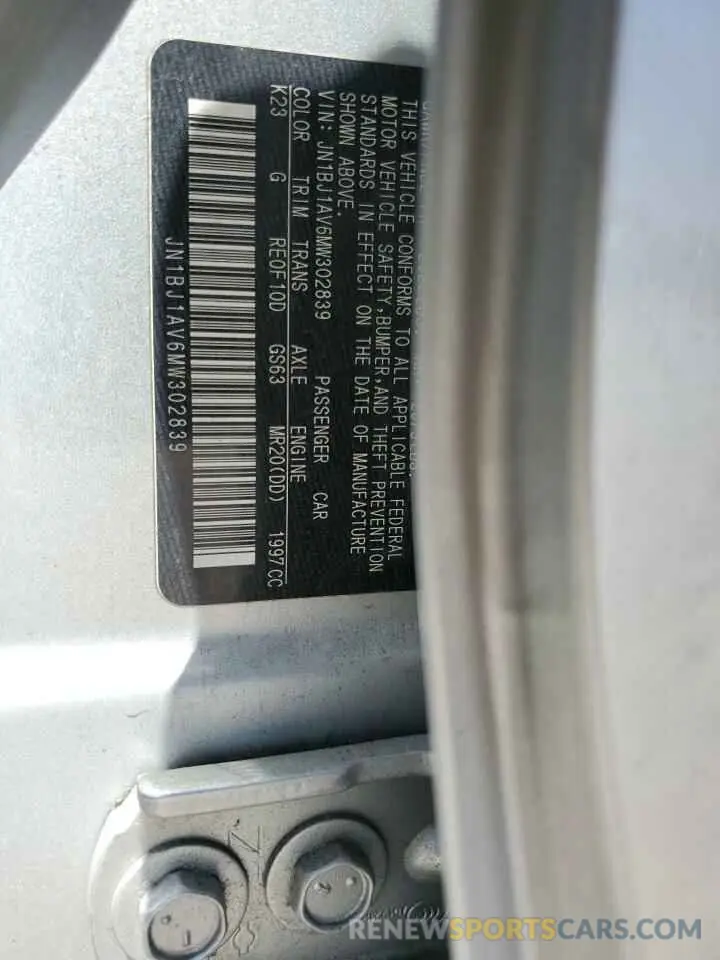 12 Photograph of a damaged car JN1BJ1AV6MW302839 NISSAN ROGUE 2021