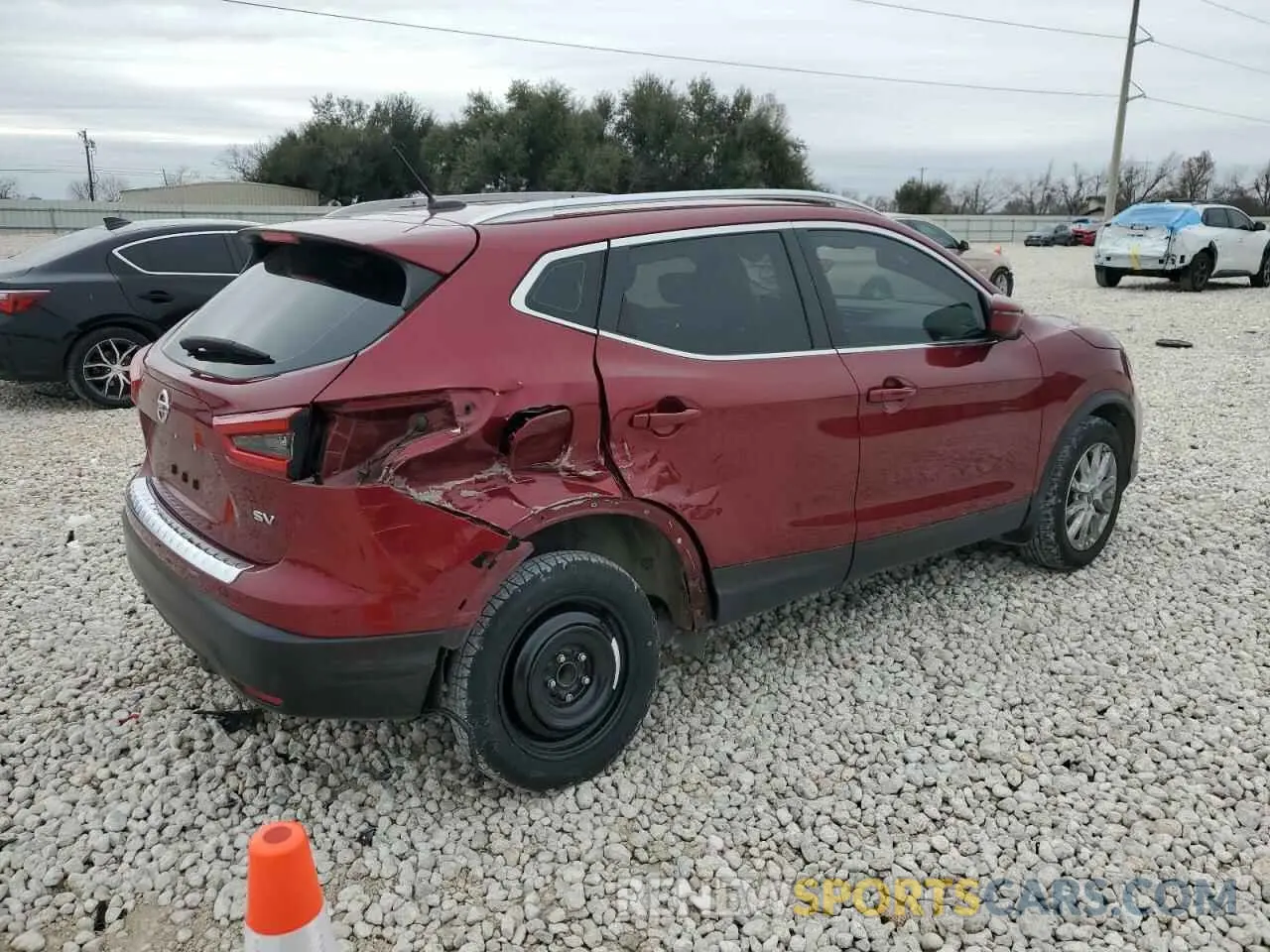 3 Photograph of a damaged car JN1BJ1BV7MW322371 NISSAN ROGUE 2021