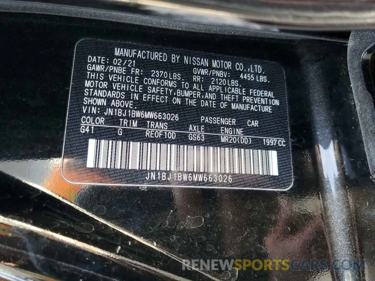 13 Photograph of a damaged car JN1BJ1BW6MW663026 NISSAN ROGUE 2021