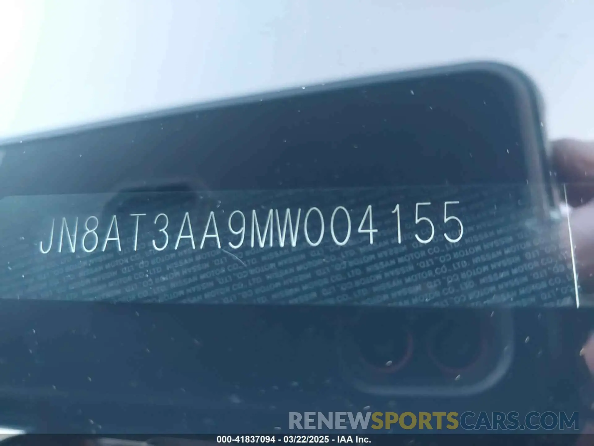 9 Photograph of a damaged car JN8AT3AA9MW004155 NISSAN ROGUE 2021