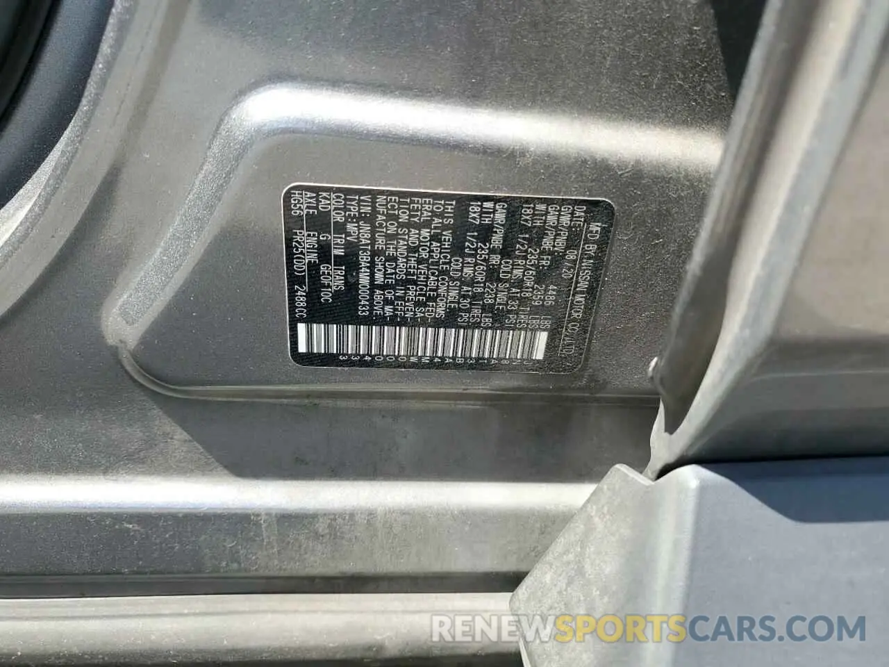 14 Photograph of a damaged car JN8AT3BA4MW000433 NISSAN ROGUE 2021