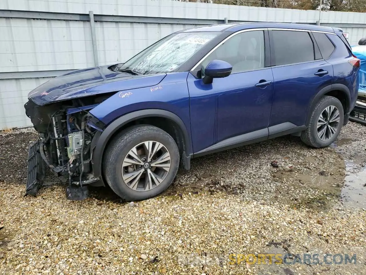 1 Photograph of a damaged car JN8AT3BA6MW003284 NISSAN ROGUE 2021