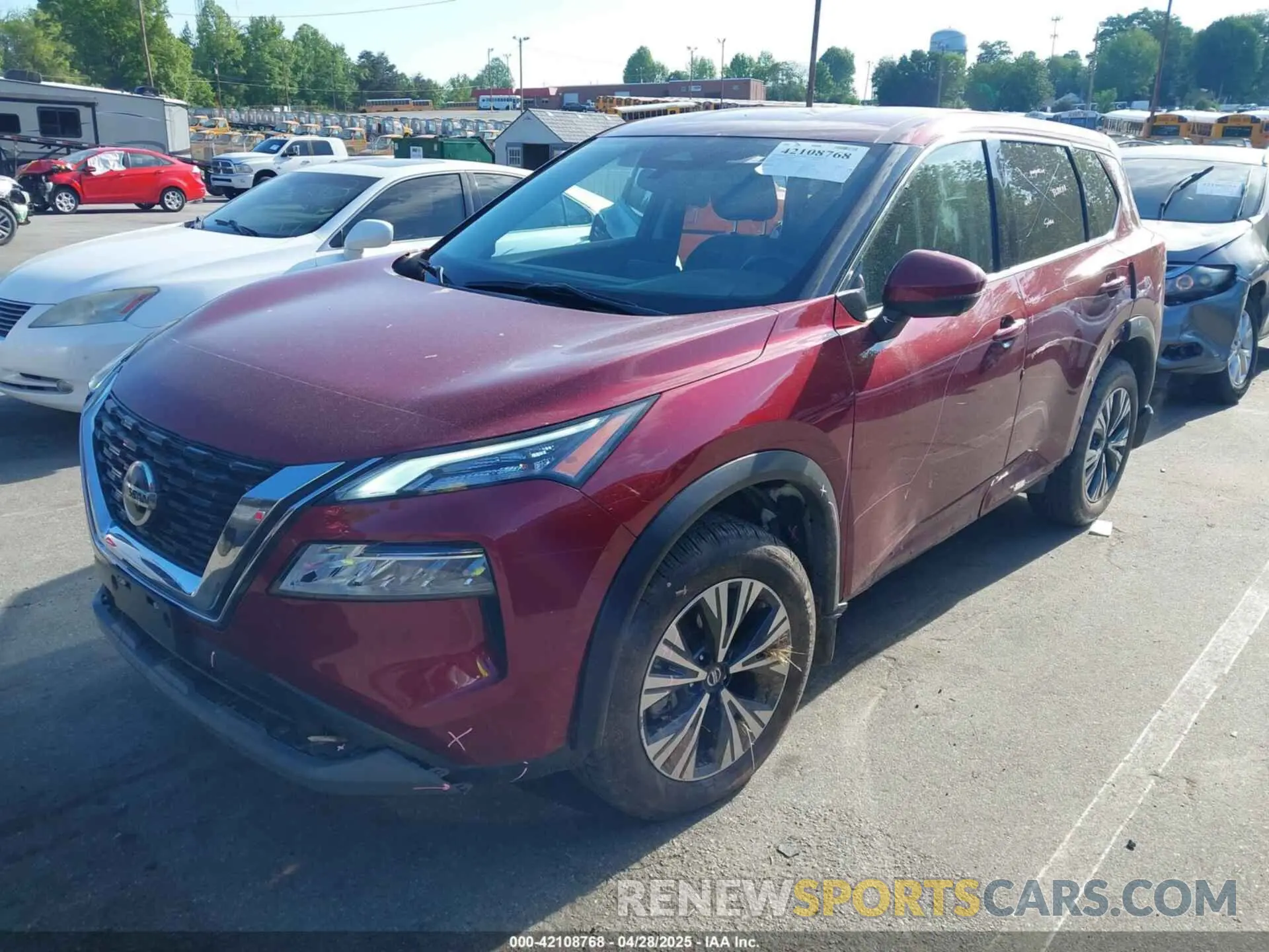 2 Photograph of a damaged car JN8AT3BA7MW008431 NISSAN ROGUE 2021