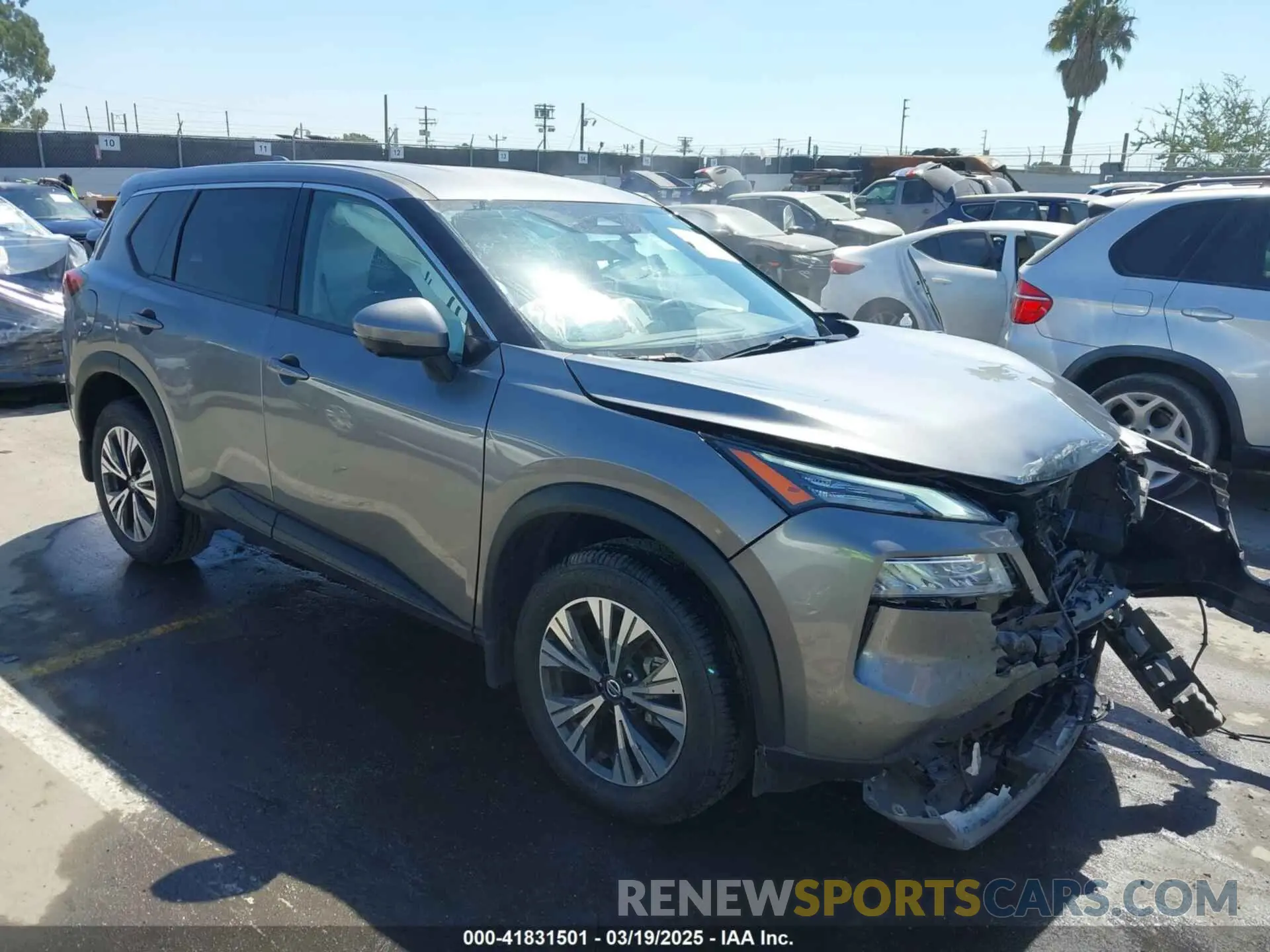 1 Photograph of a damaged car JN8AT3BA8MW018045 NISSAN ROGUE 2021